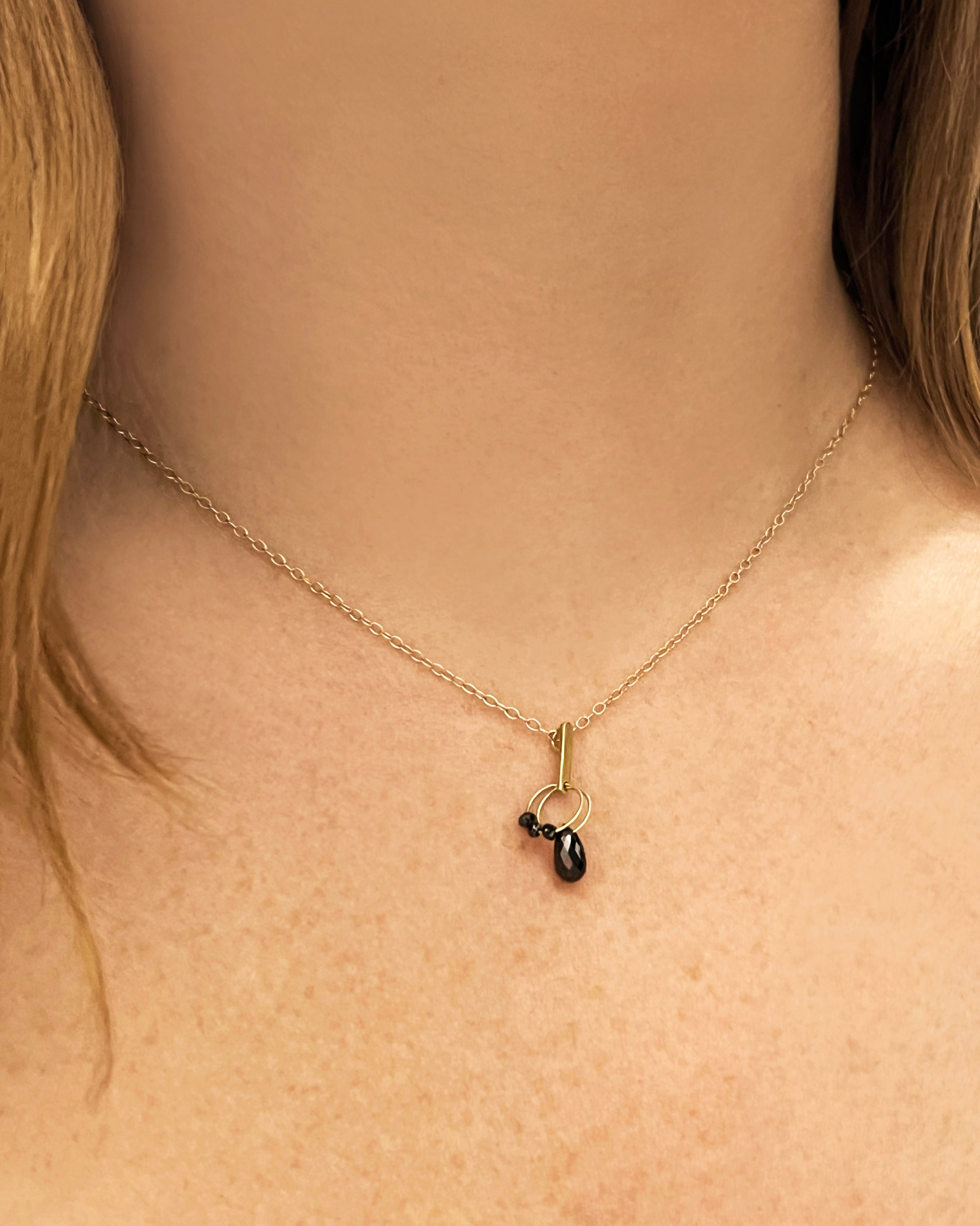 Black Diamond Mini Tangle Necklace