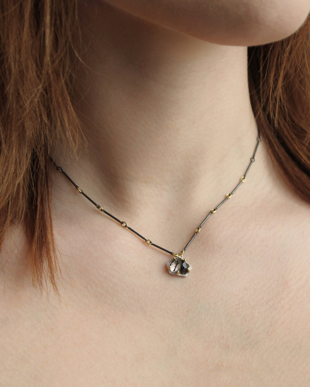 Tourmalinated Quartz Necklace