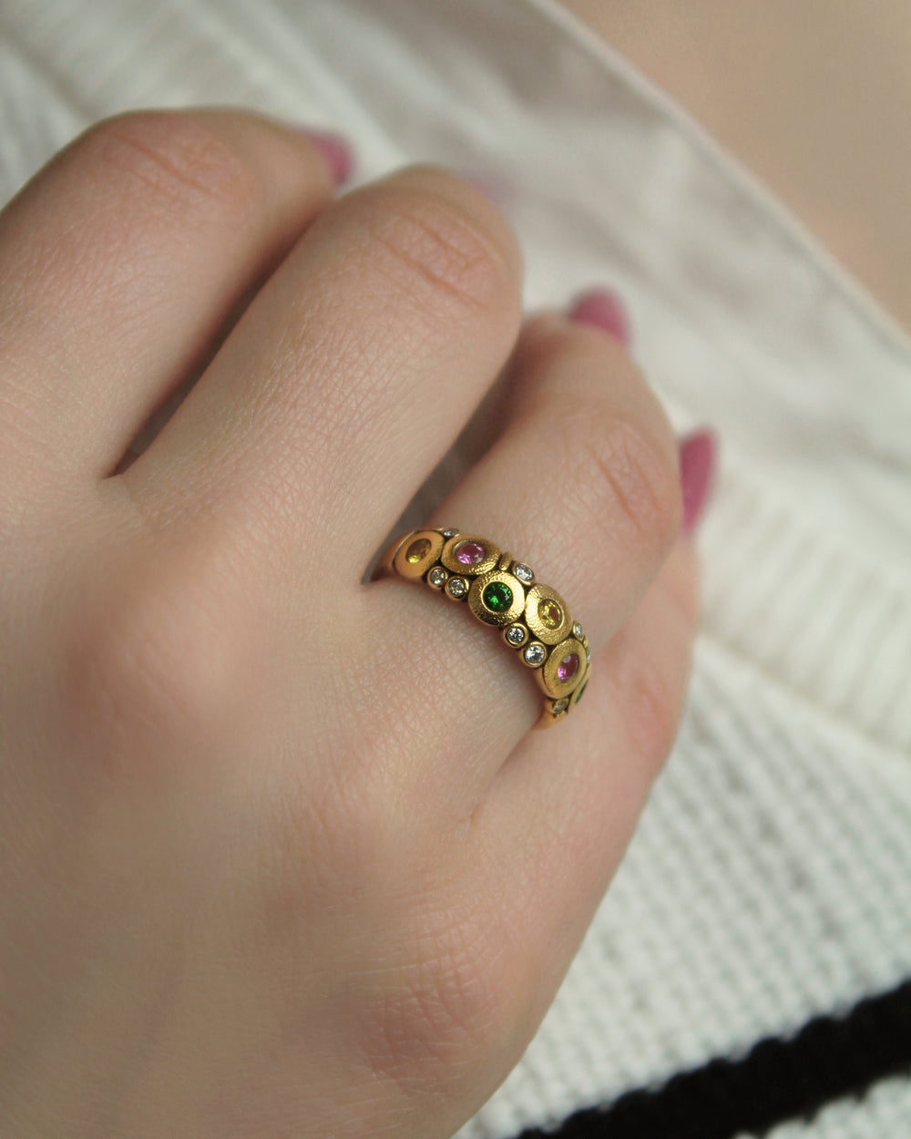 Yellow Pink Candy Ring