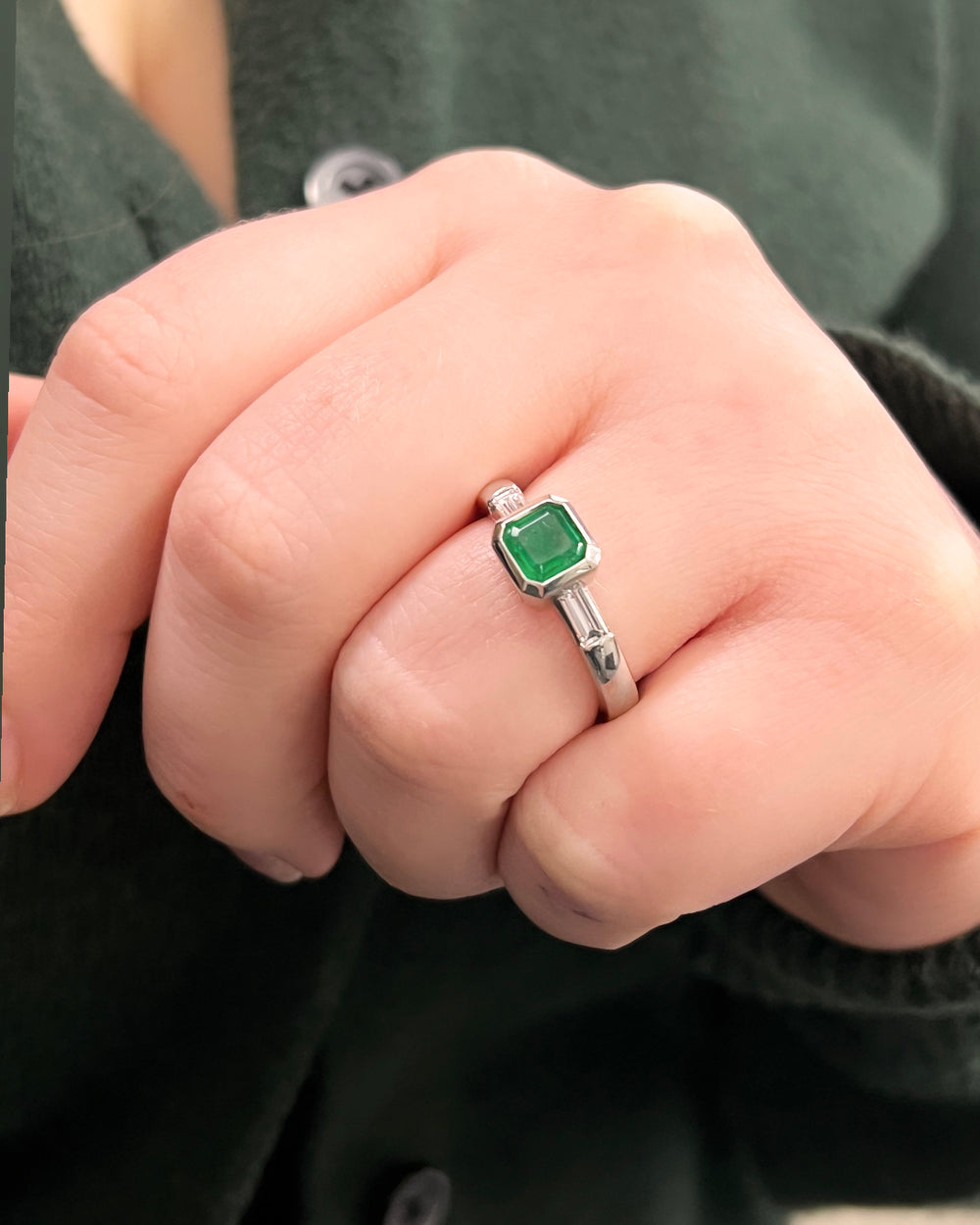 Asscher Emerald Ring