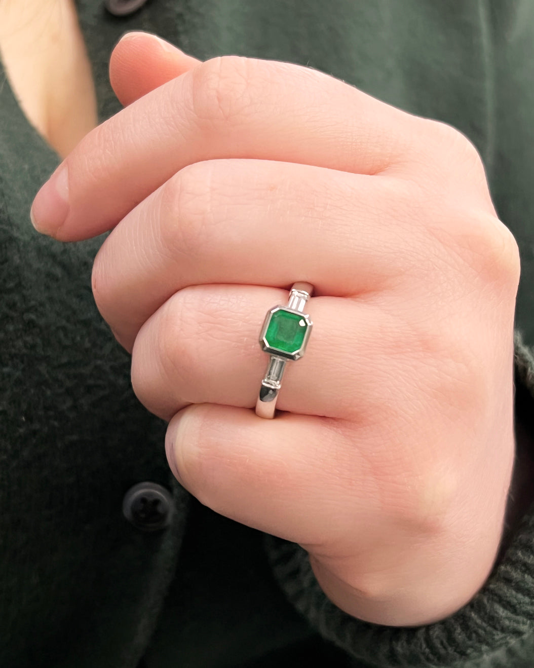 Asscher Emerald Ring