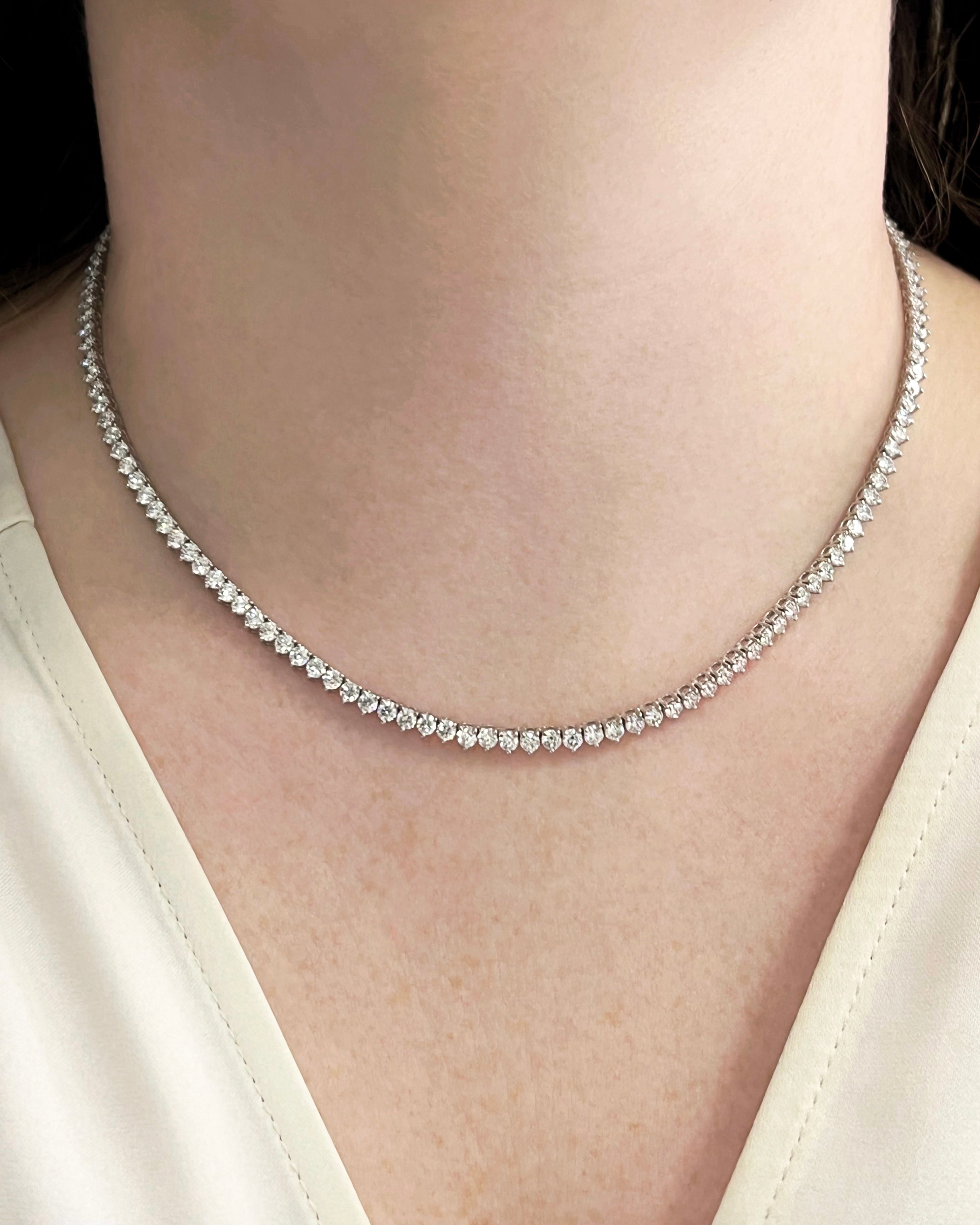 White Gold Tennis Necklace