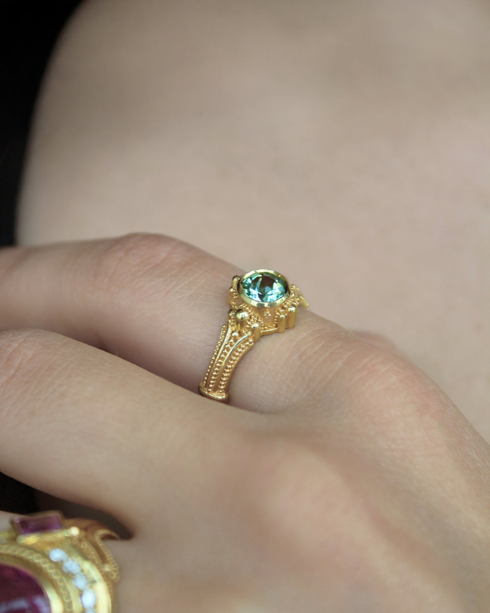Seafoam Tourmaline Ring