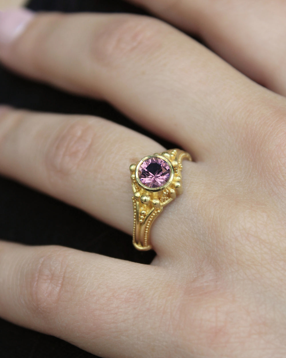 Lavendar Spinel Ring