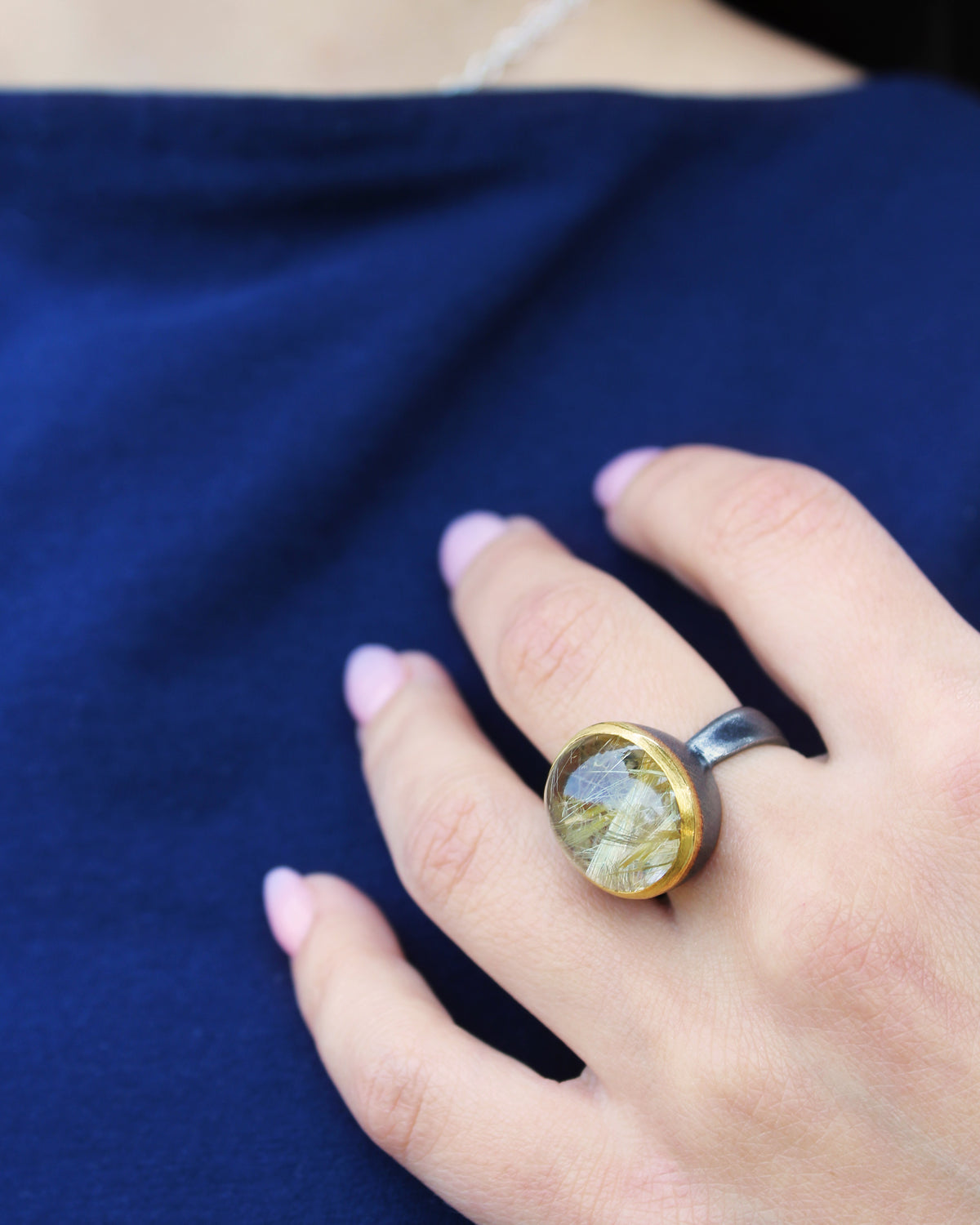 Rutilated Quartz Ring
