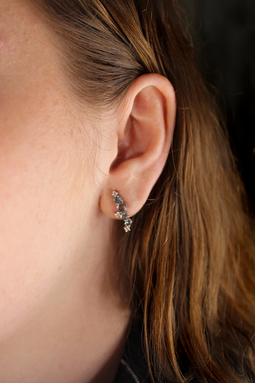Tourmaline and Diamonds Earrings