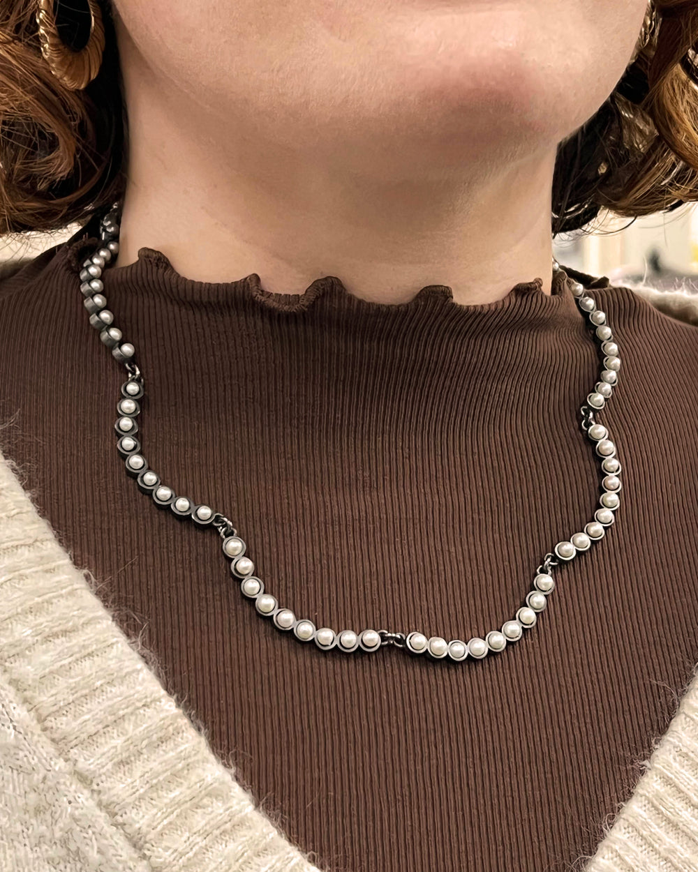 Scalloped Freshwater Pearl Necklace
