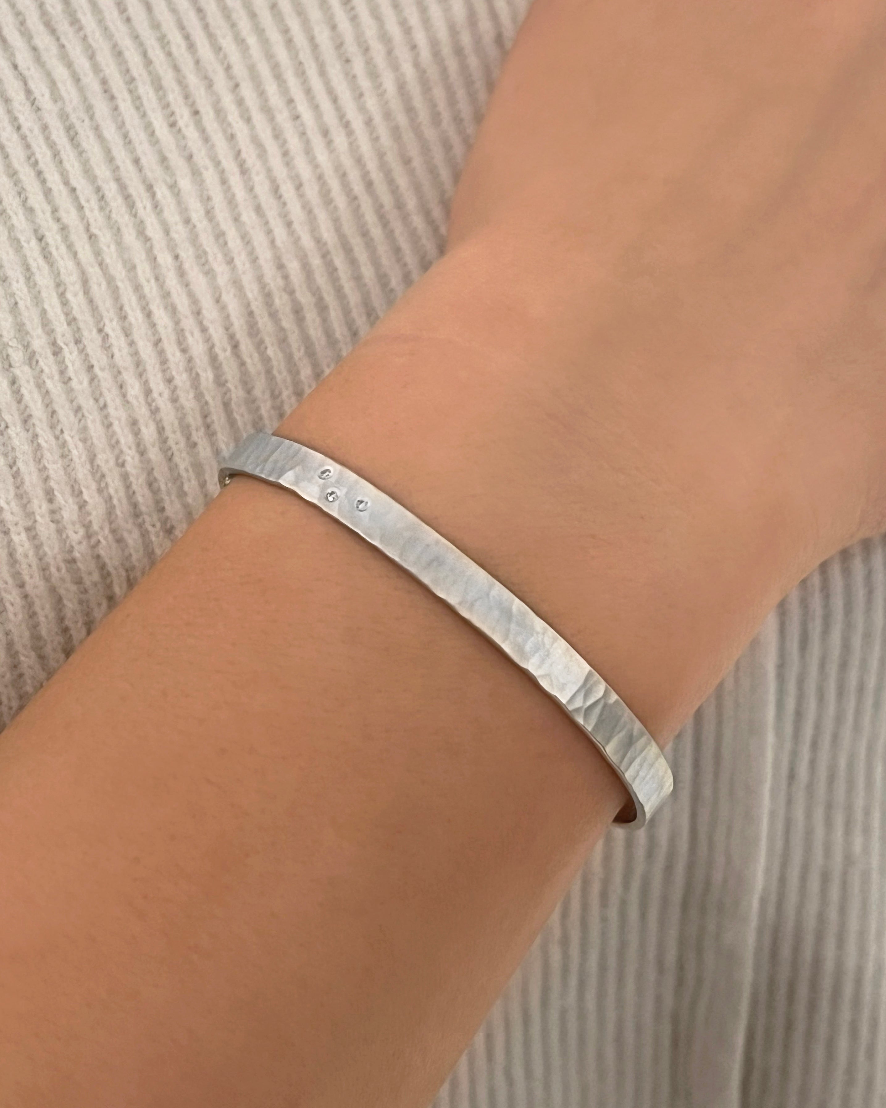 Silver and Diamond Metolius Cuff