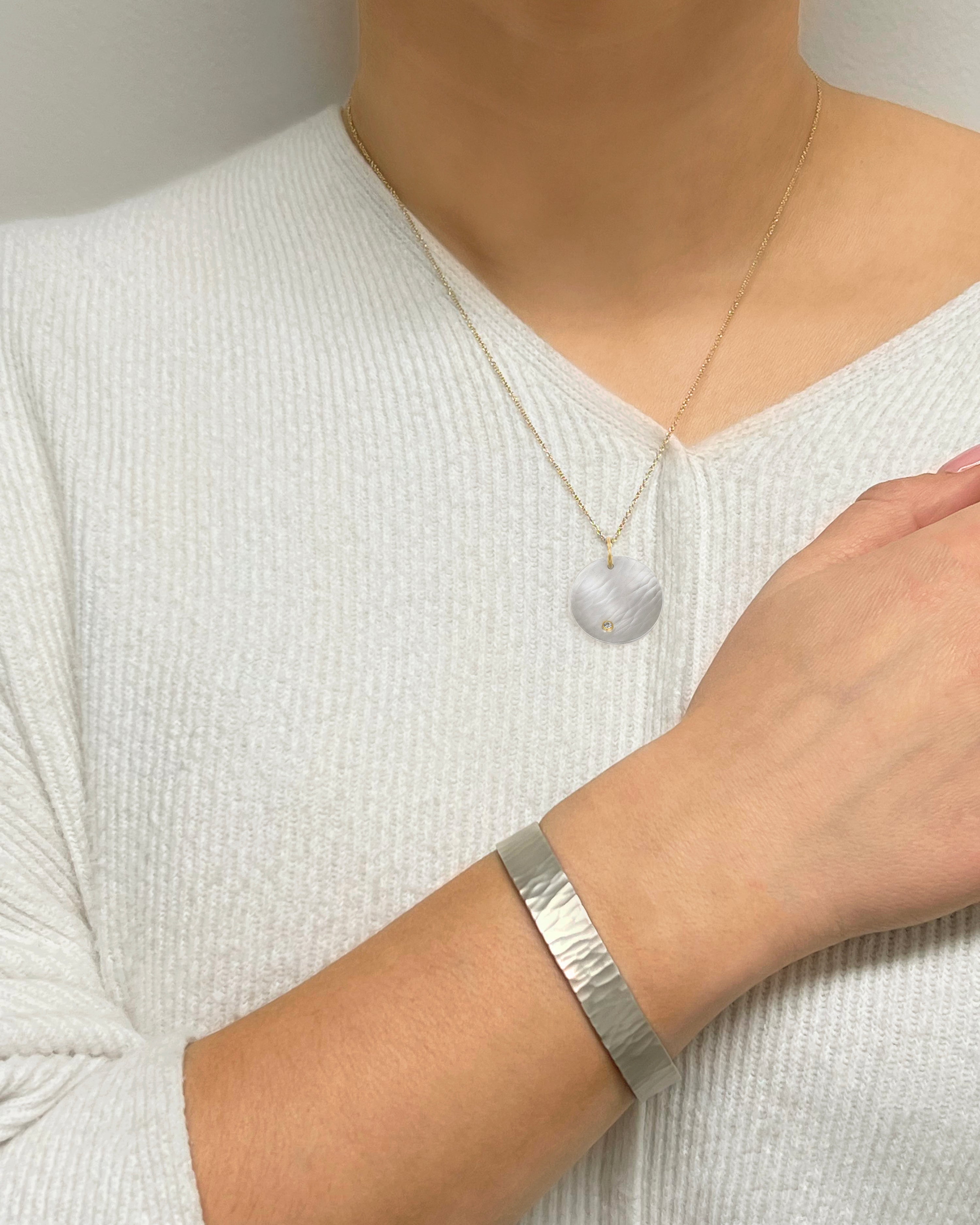 Eclipse Pendant with Diamond