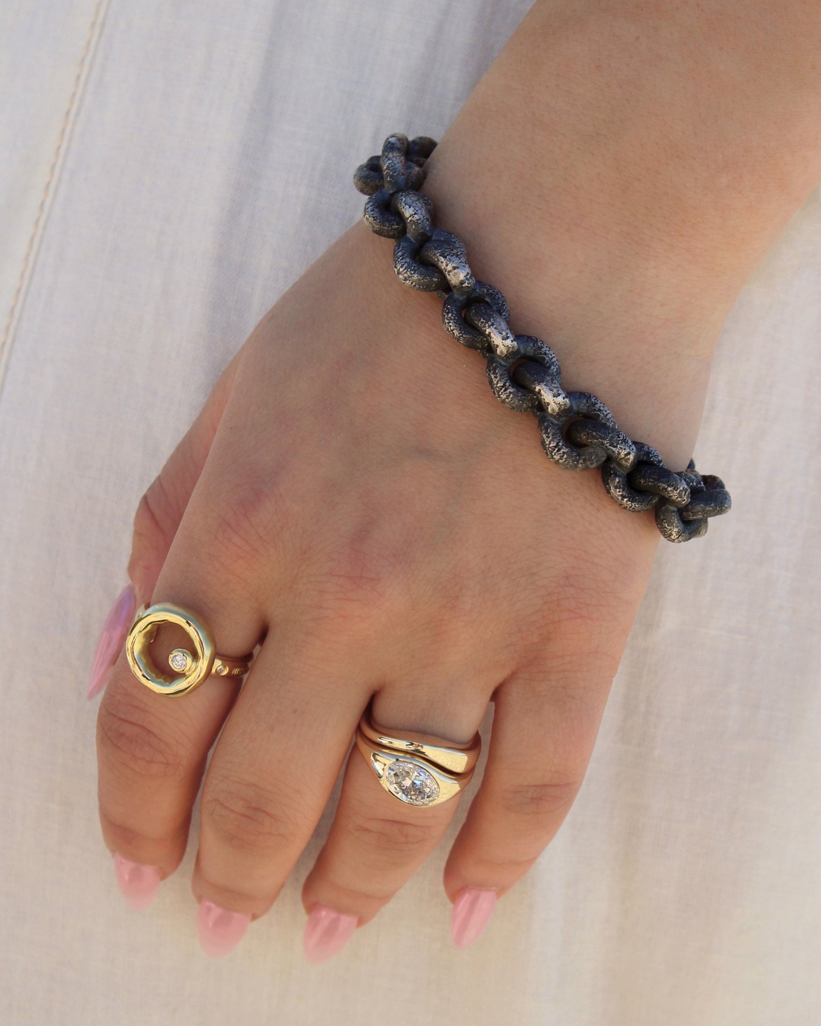 Chunky Round Link Bracelet