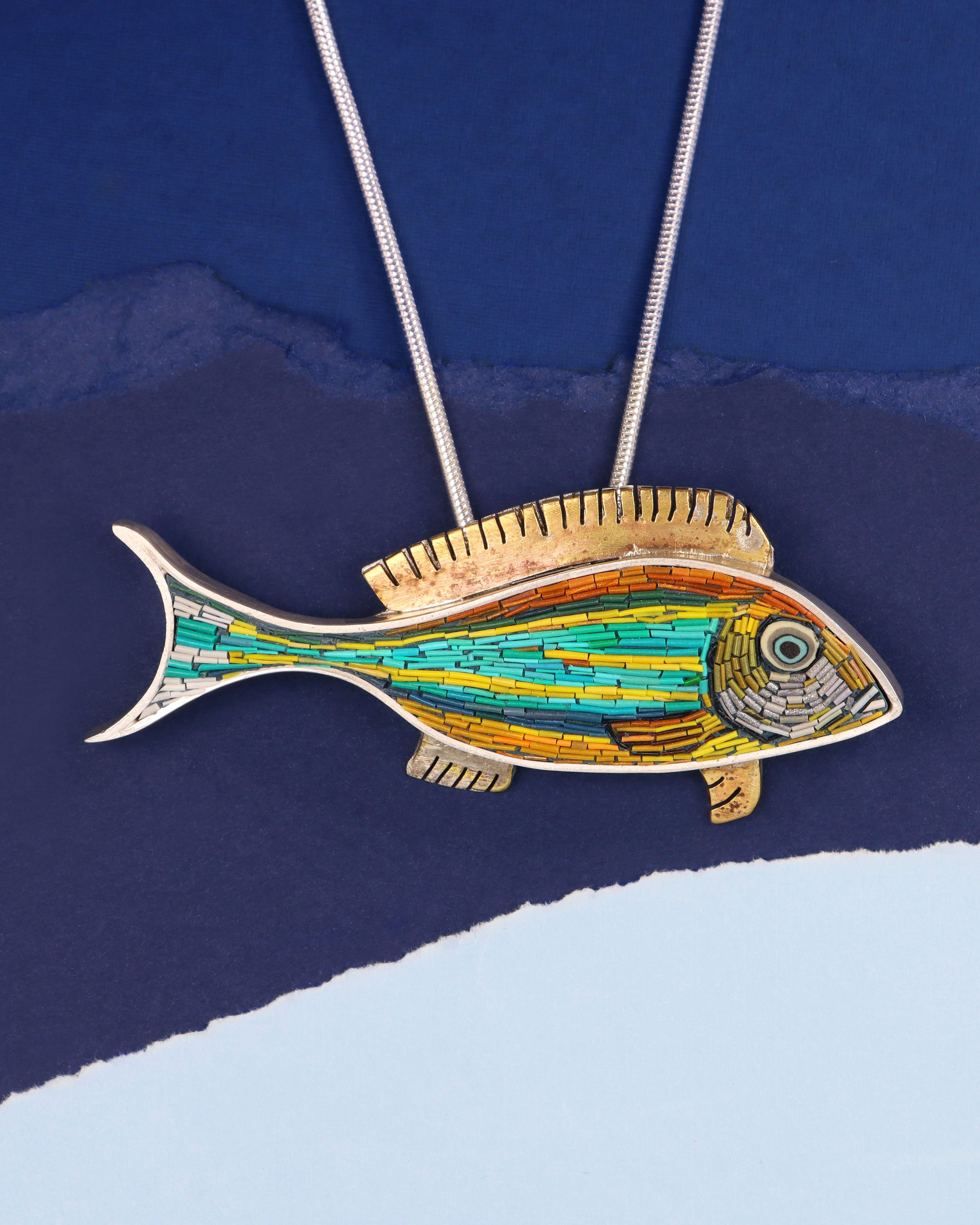 Striped Fish Pendant