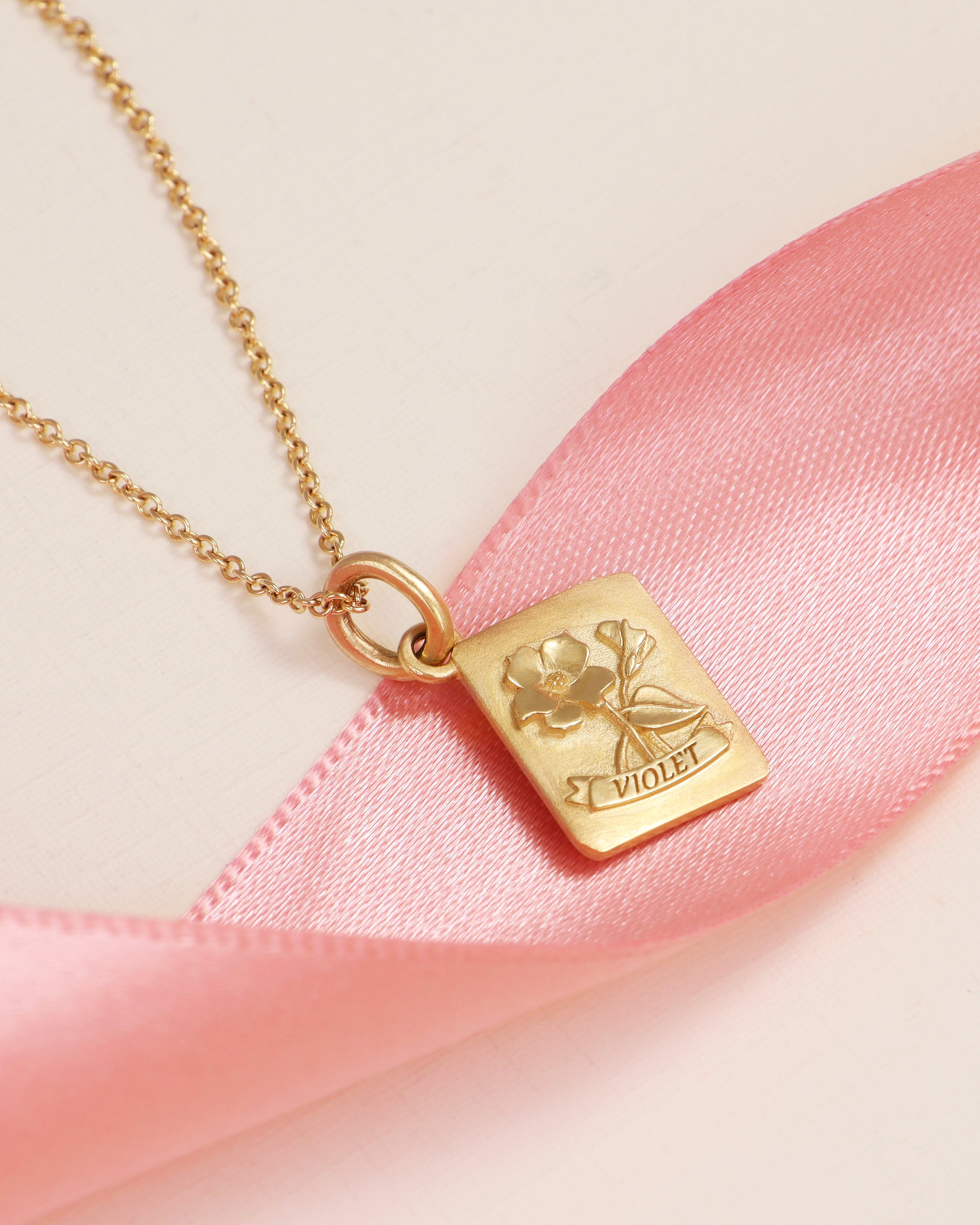 Violet Golden Seed Packet Pendant
