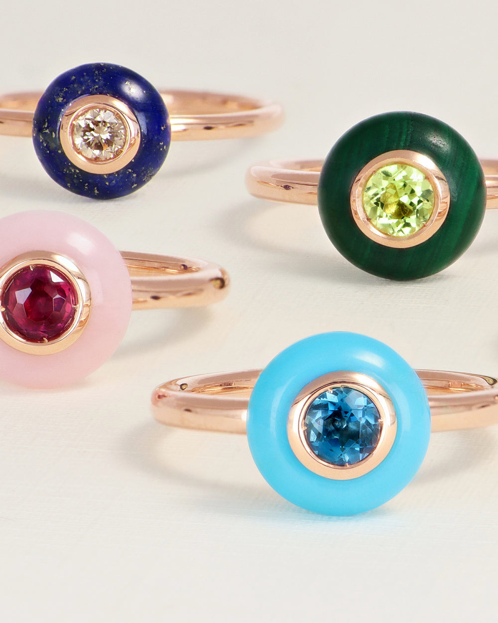 Turquoise and Blue Topaz Ring