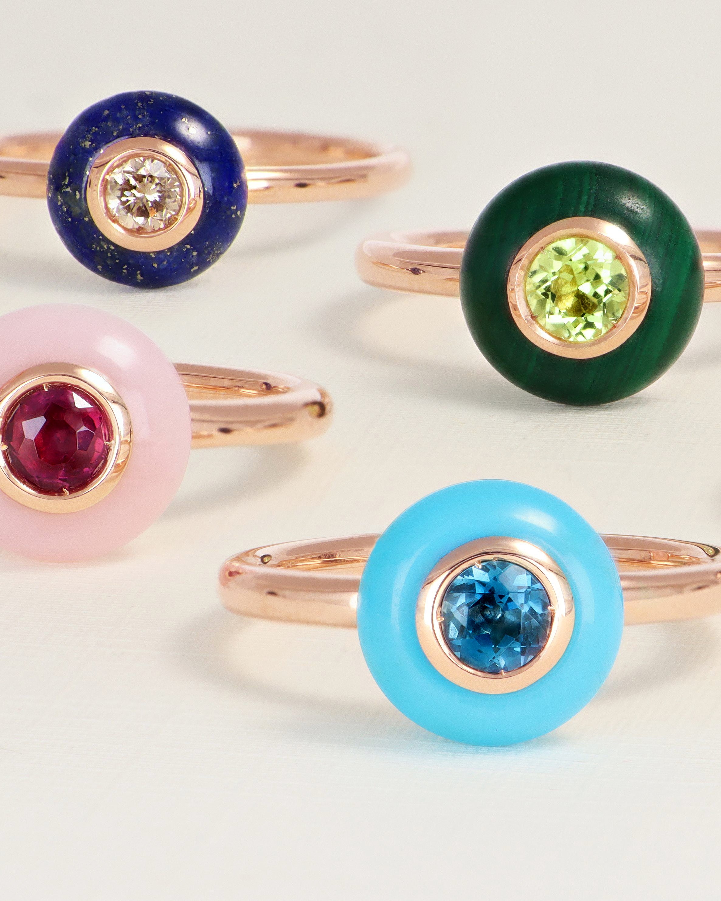 Turquoise and Blue Topaz Ring
