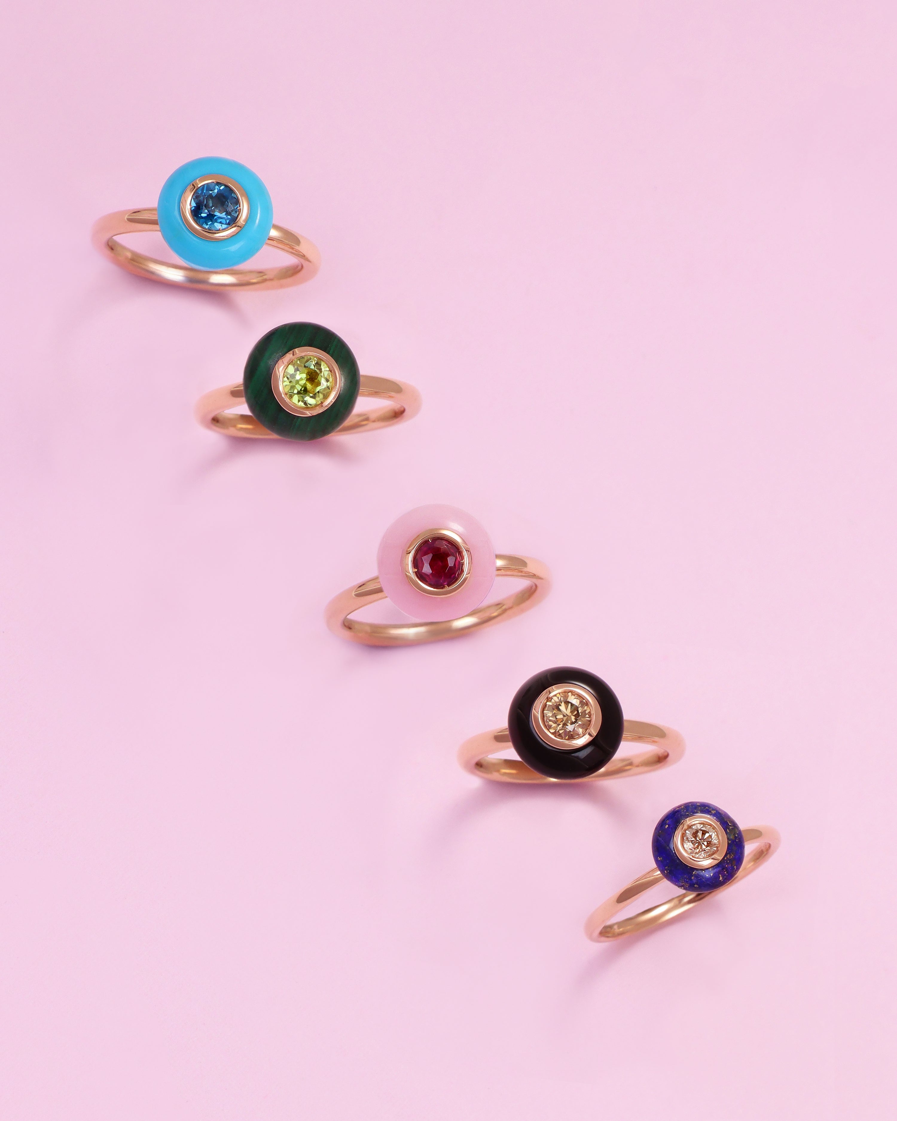 Onyx and Brown Diamond Ring