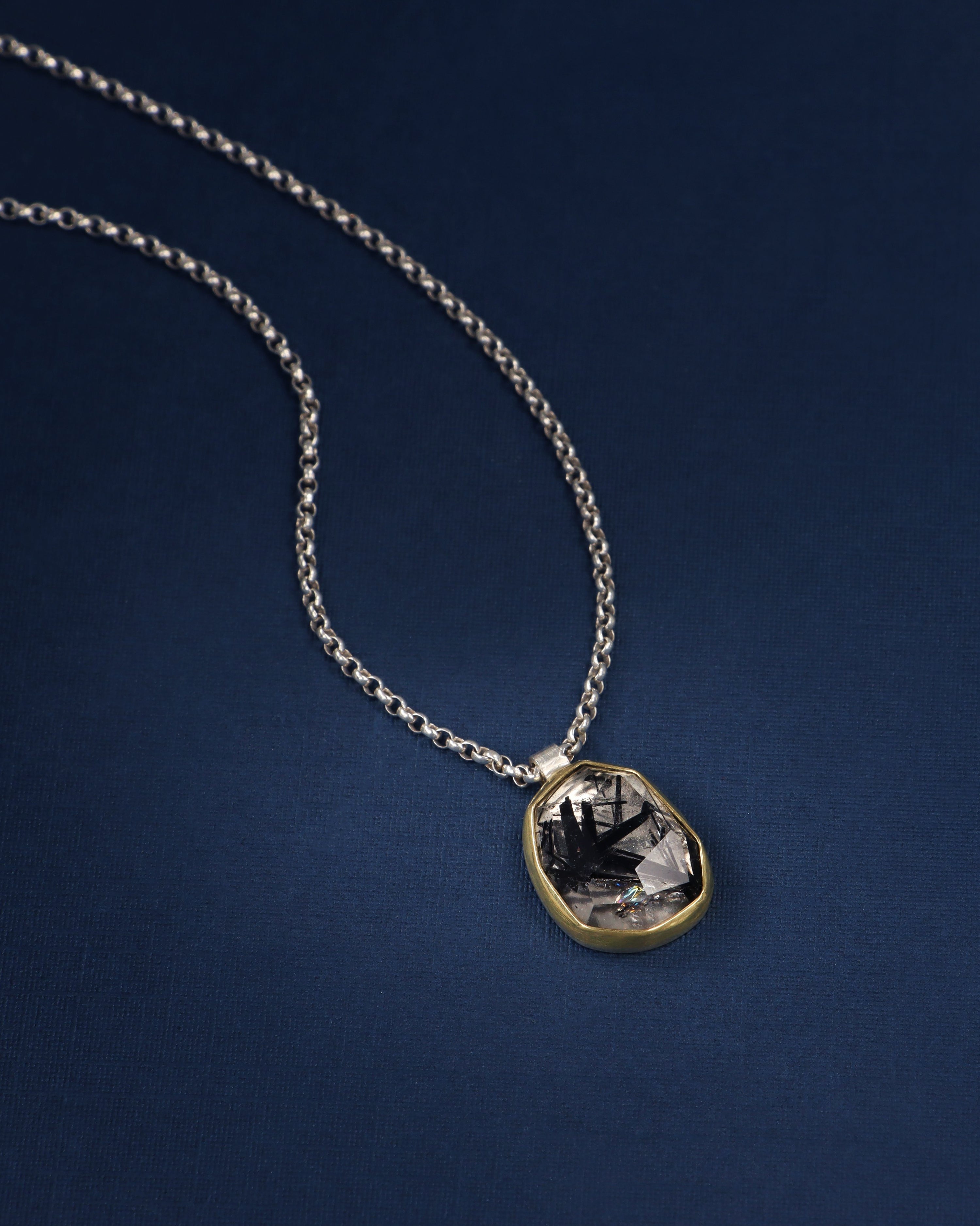 Black Tourmaline Quartz Necklace