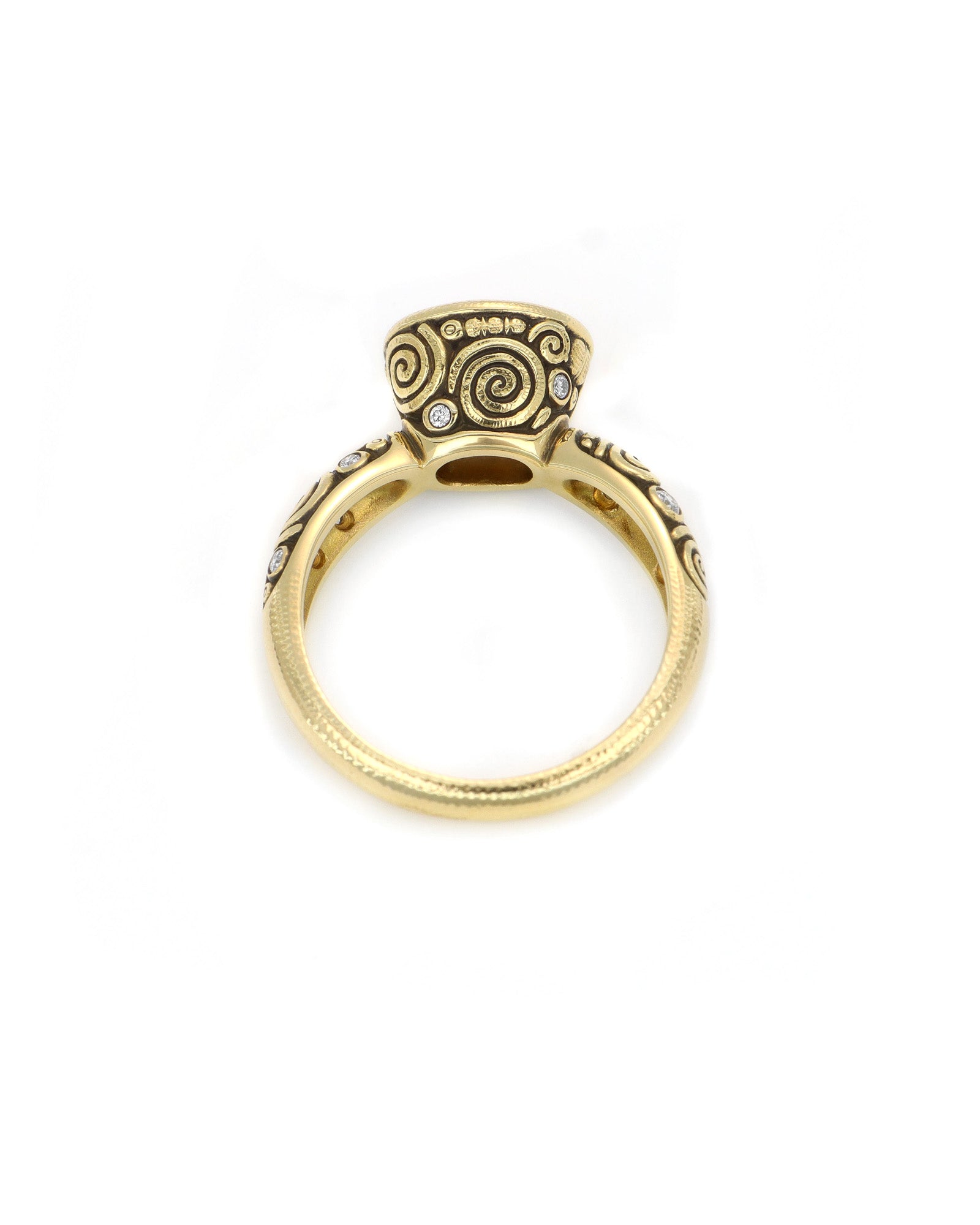 Spiral Sapphire Ring