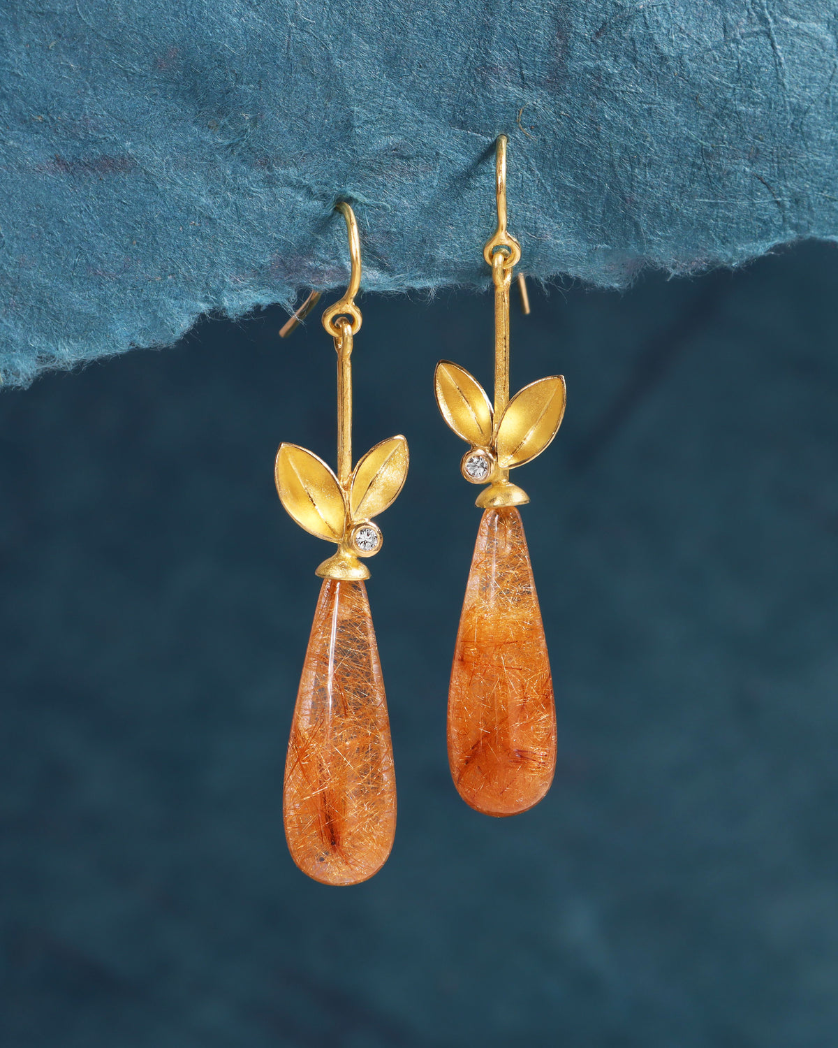 Rutilated Quartz Earrings
