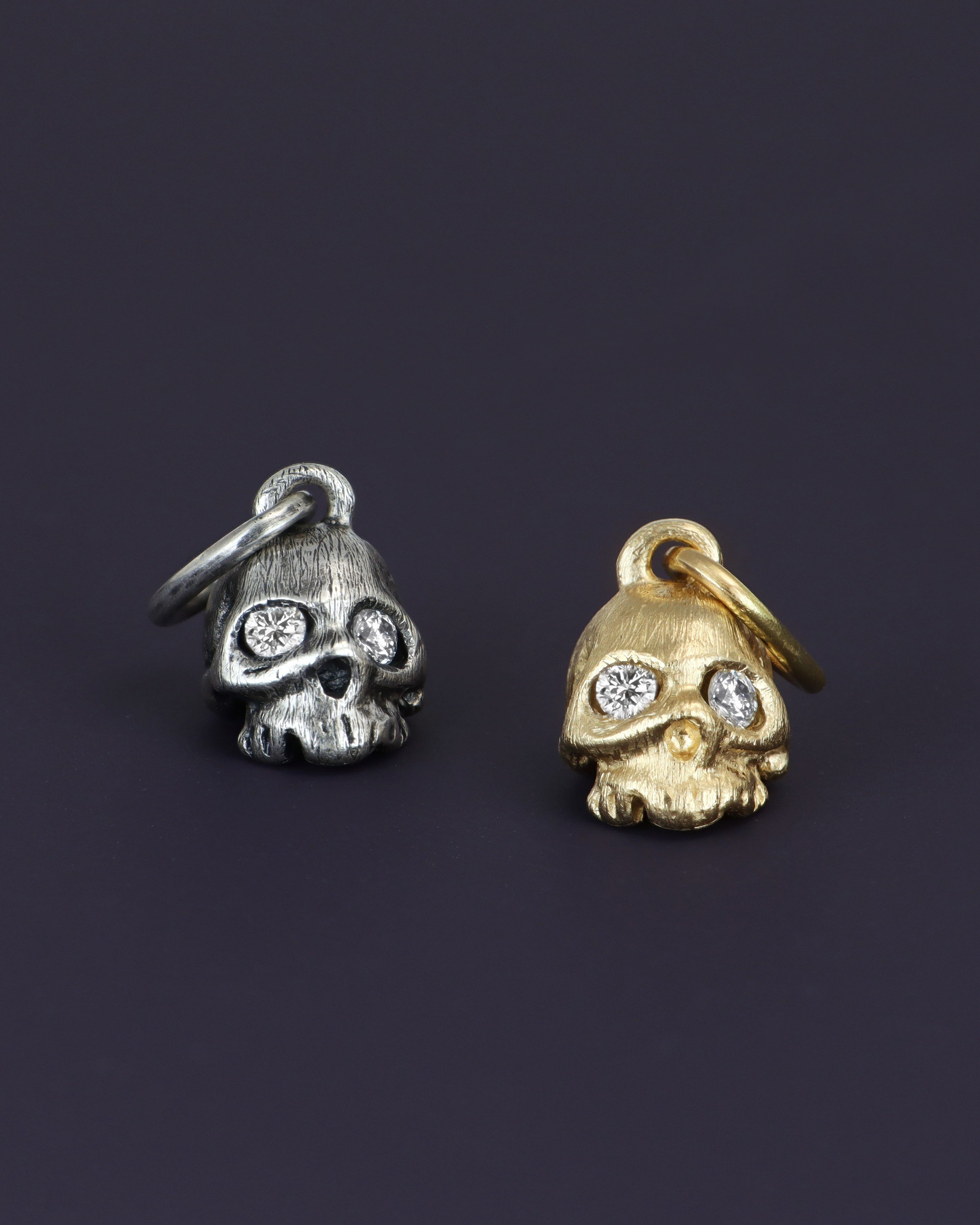 Silver Skull Charm