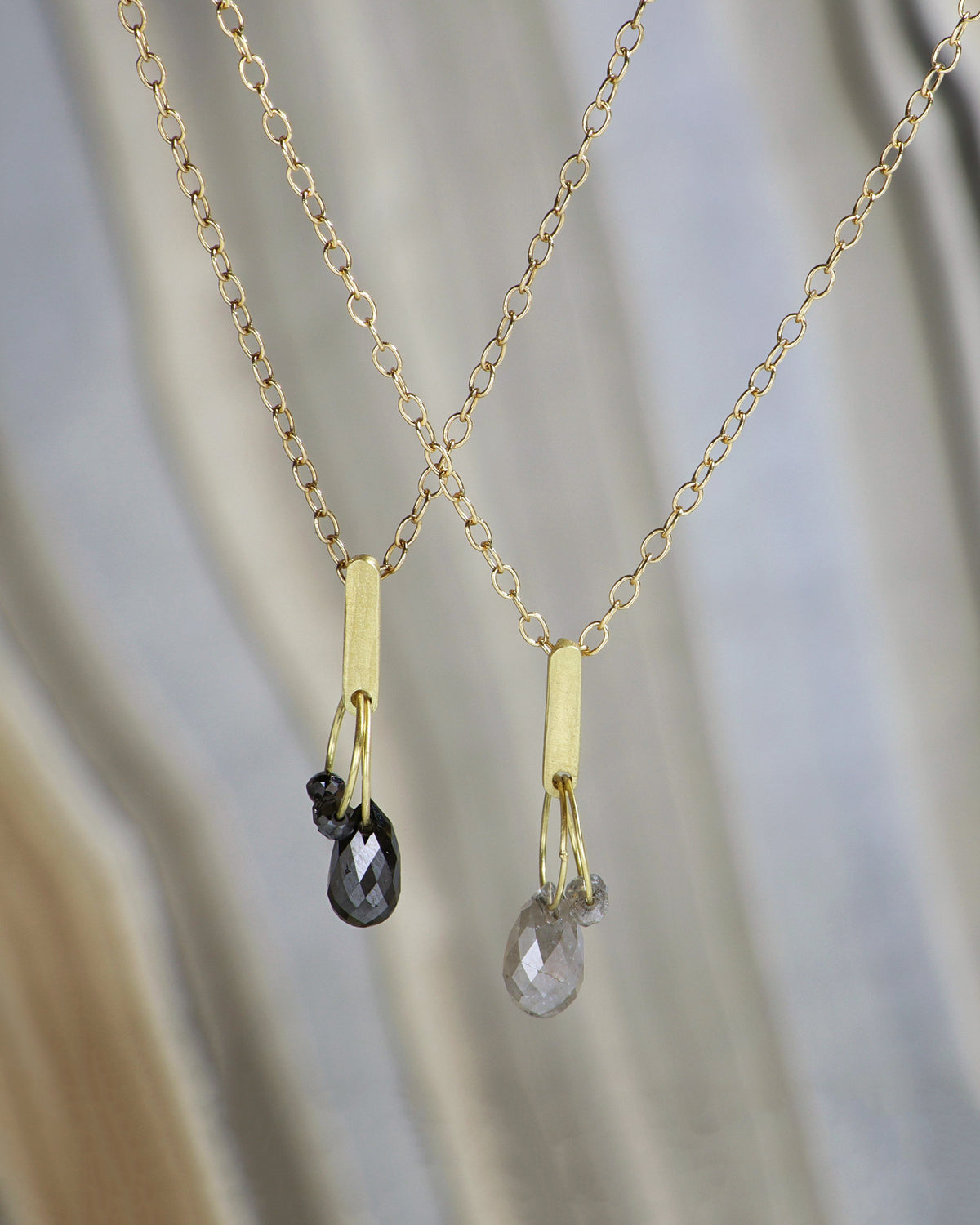Grey Diamond Mini Tangle Necklace