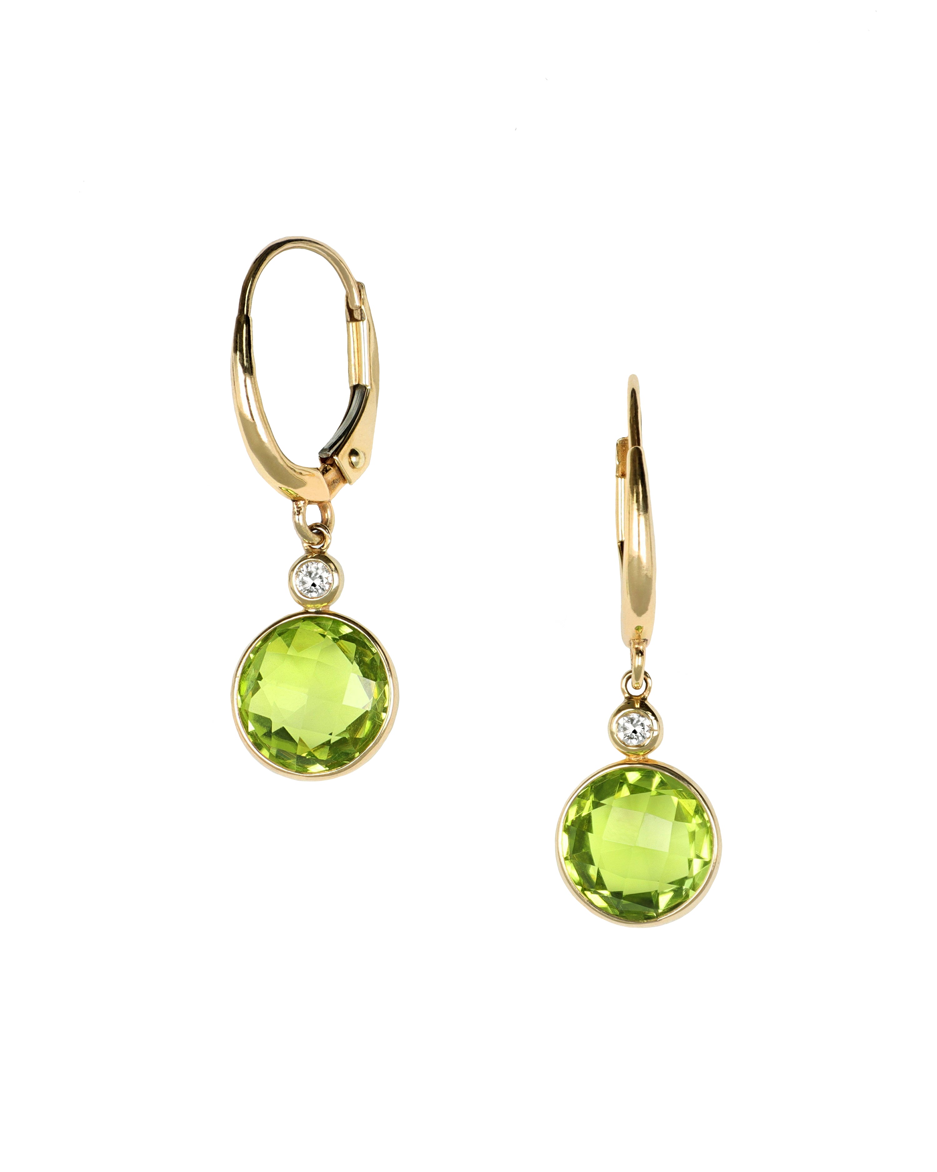 Round Peridot Earrings