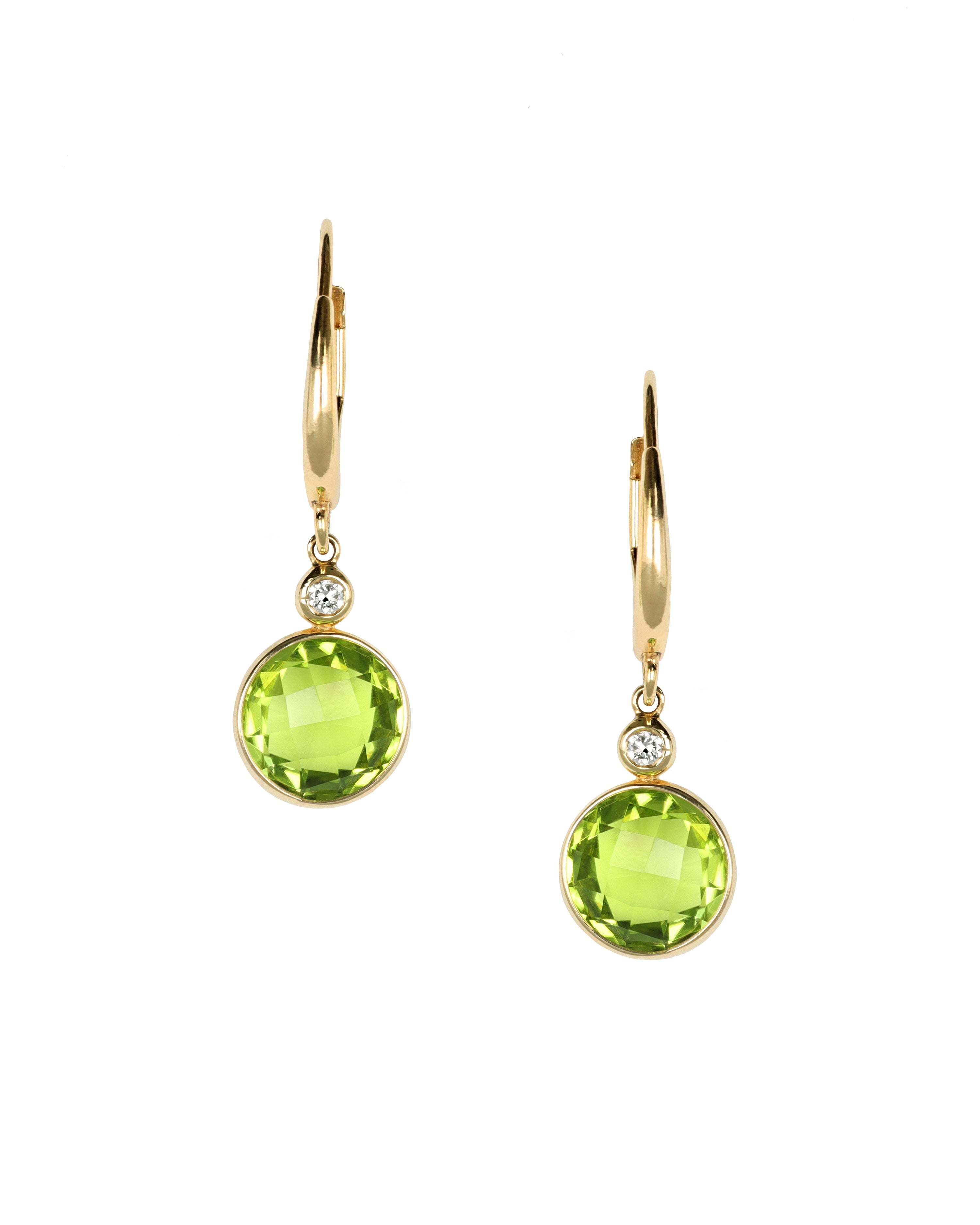 Round Peridot Earrings