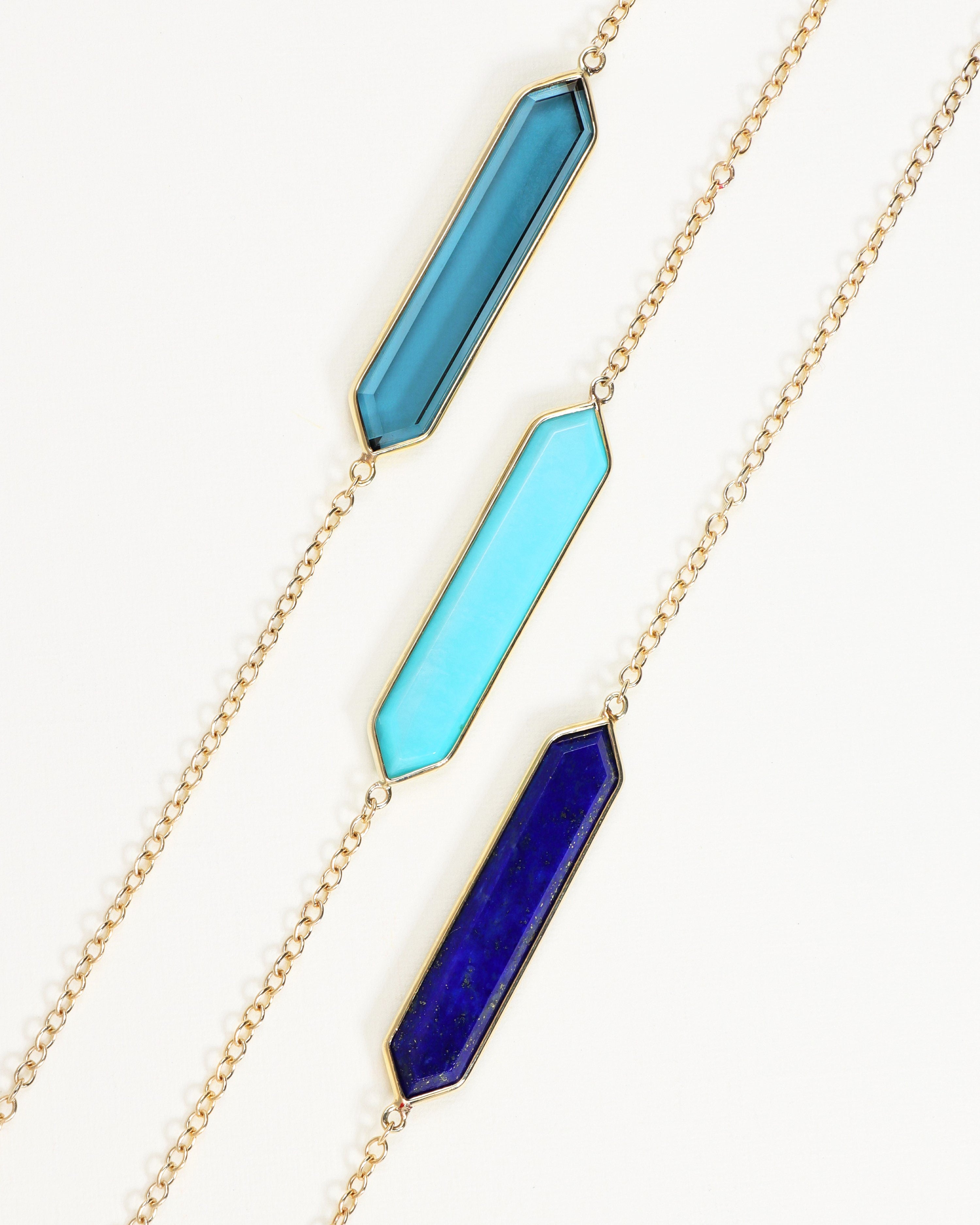 Hexagonal Lapis Necklace