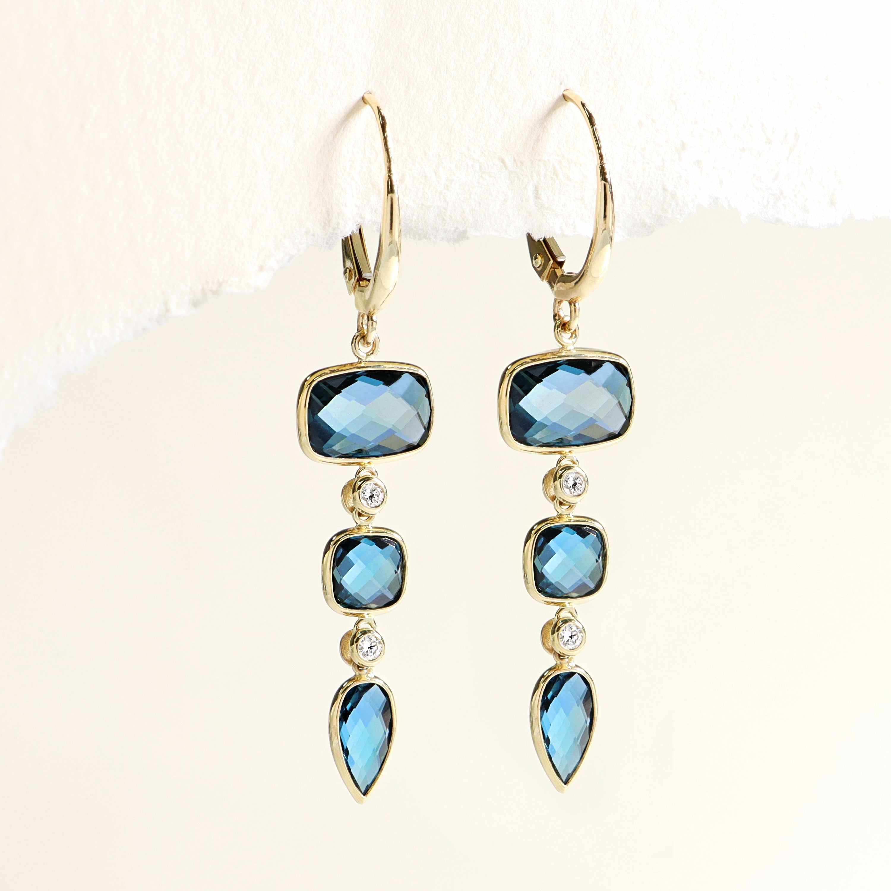 Cascading Cushion Earrings