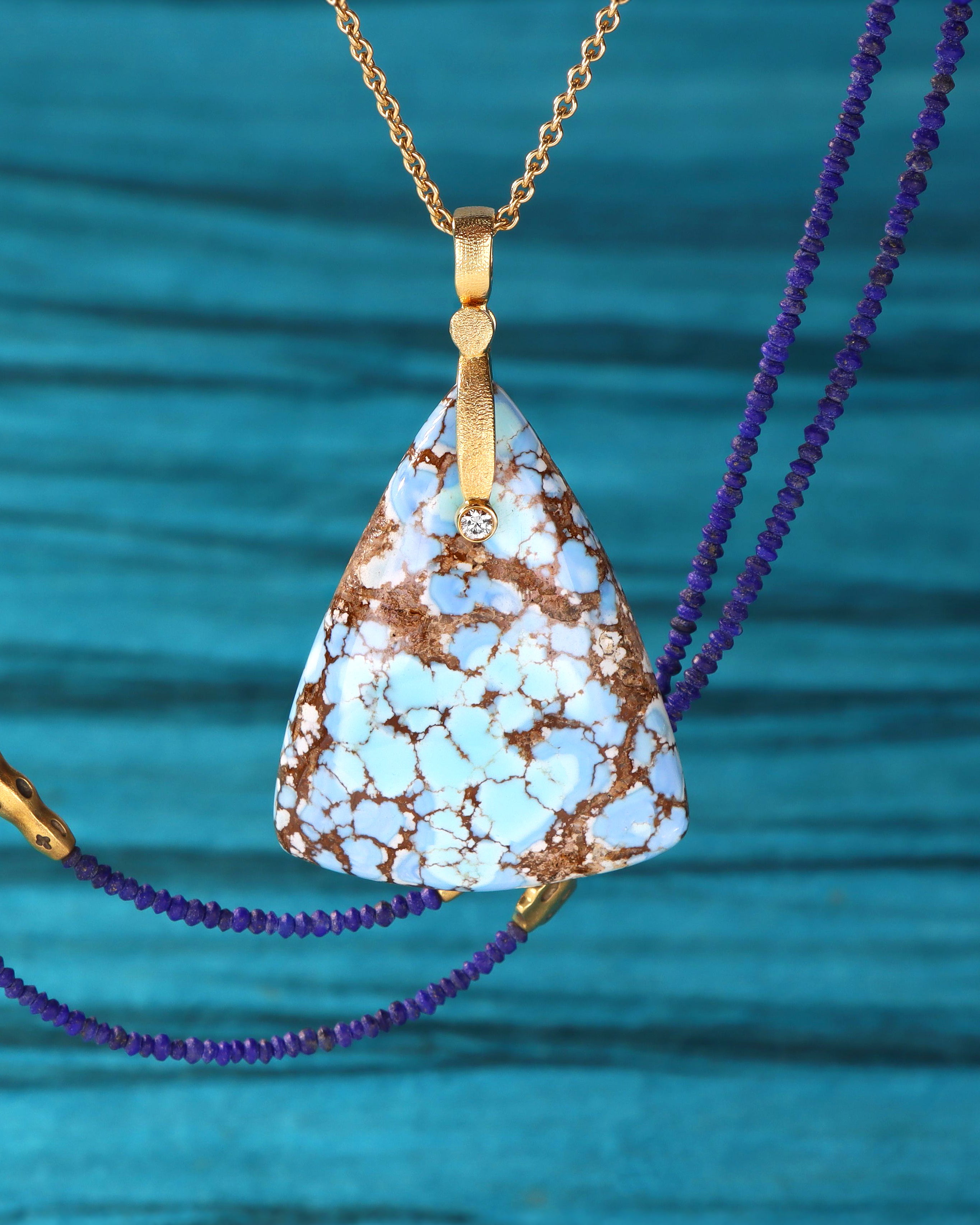 Flora Rondelle and Sapphire Necklace