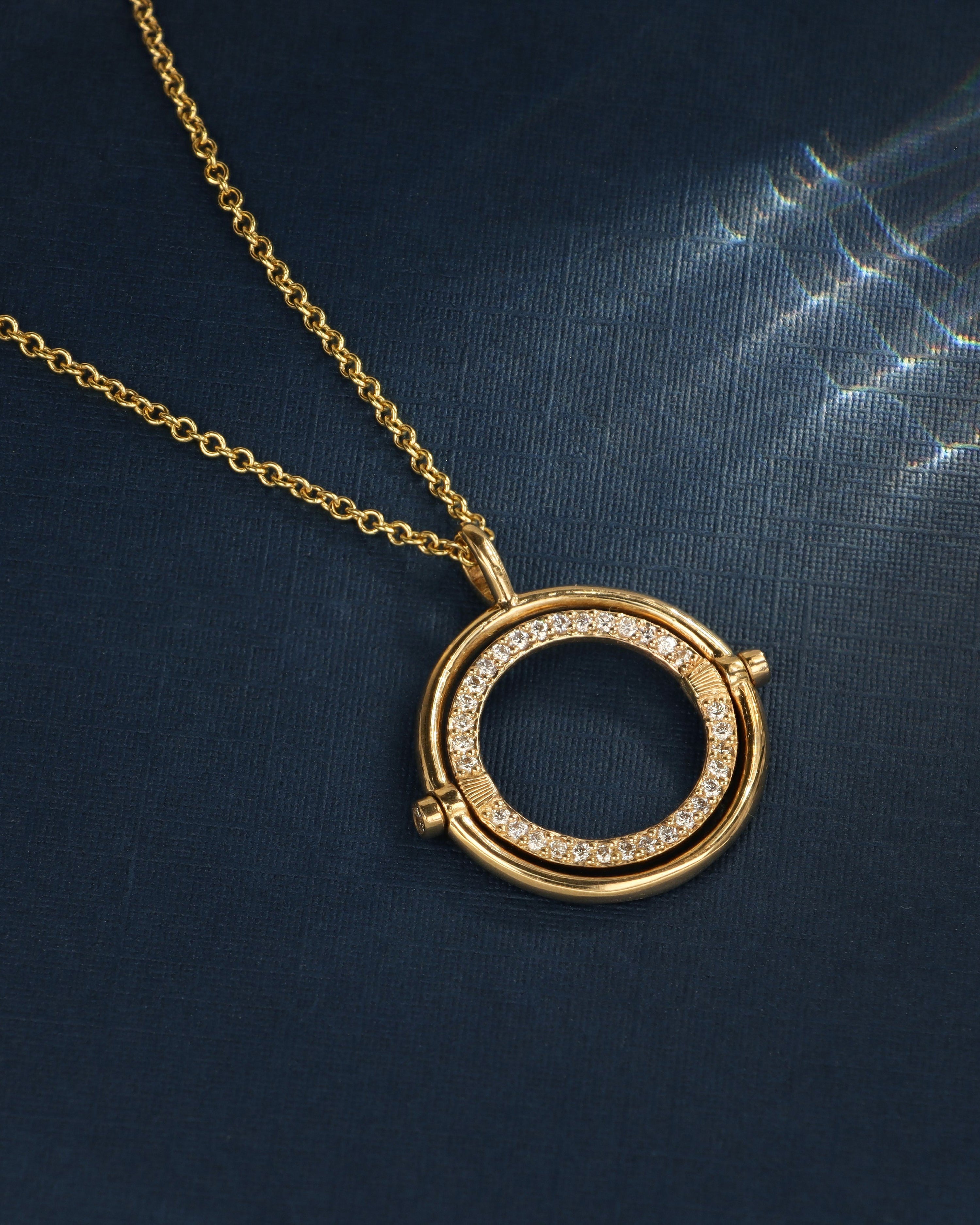 Gold Petite Pave Spinner