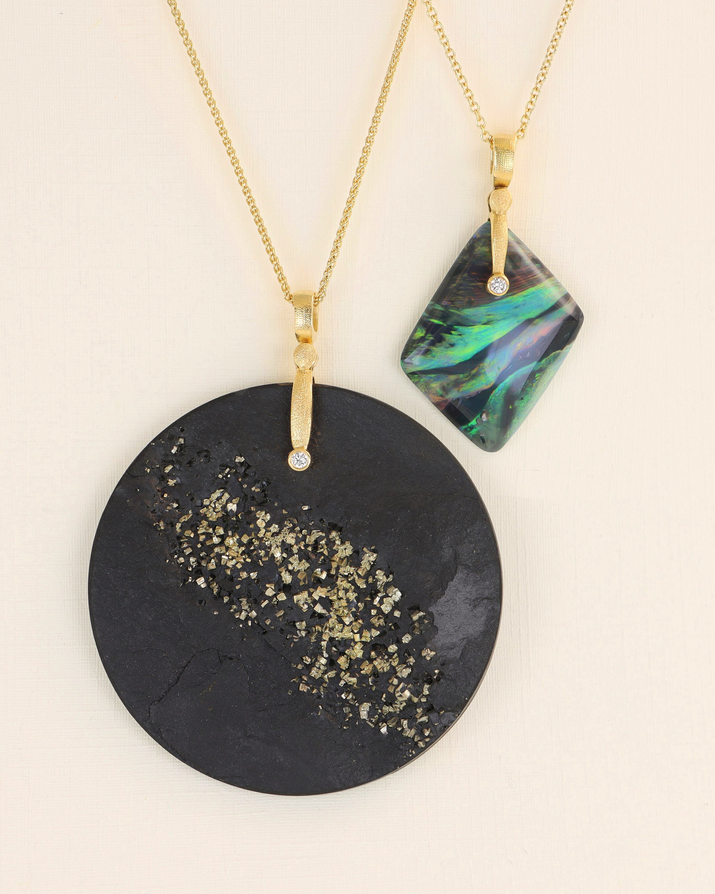 Pyrite in Slate Sticks and Stones Pendant