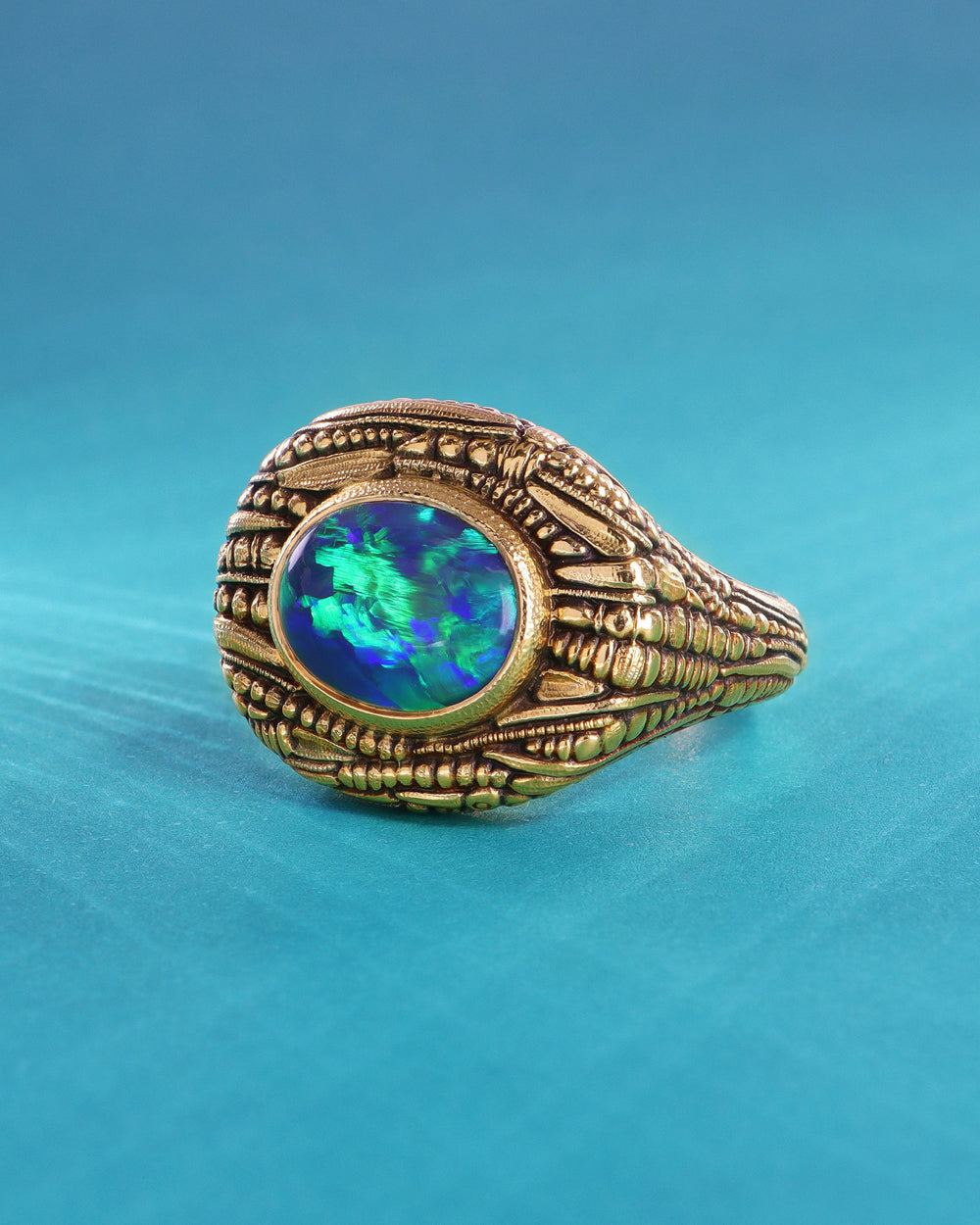 Black Opal Jane Ring