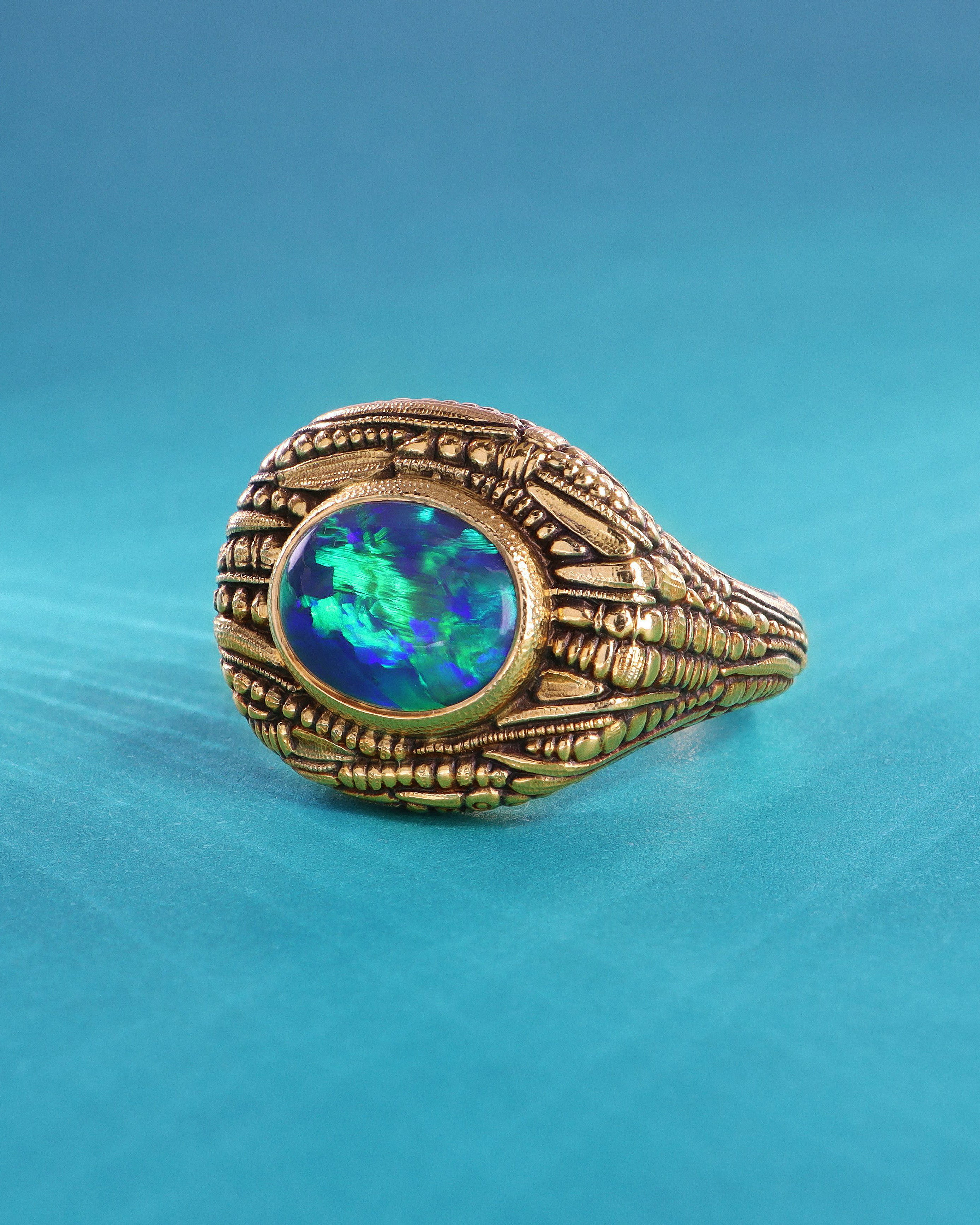 Black Opal Jane Ring