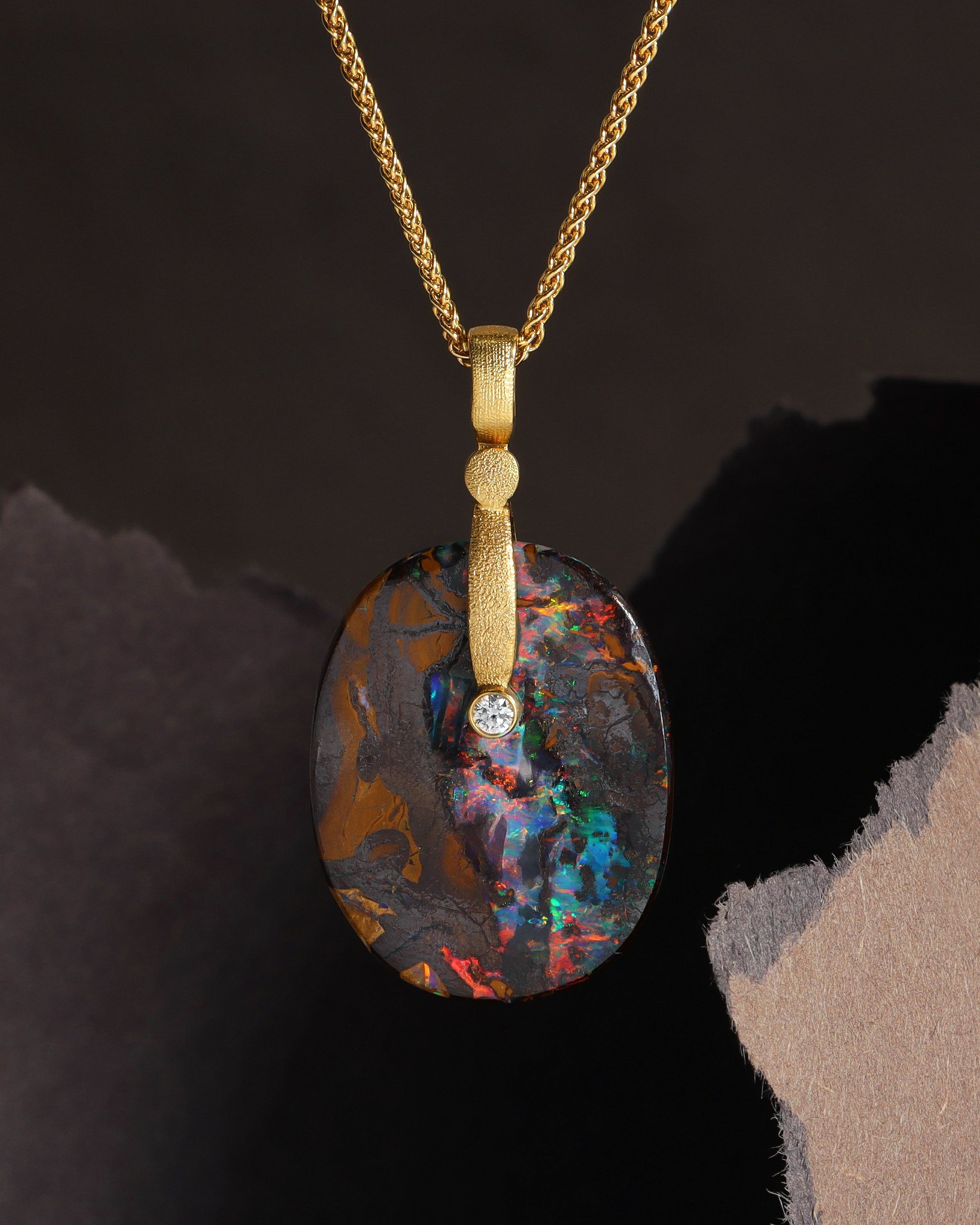 Boulder Opal Sticks & Stones Pendant