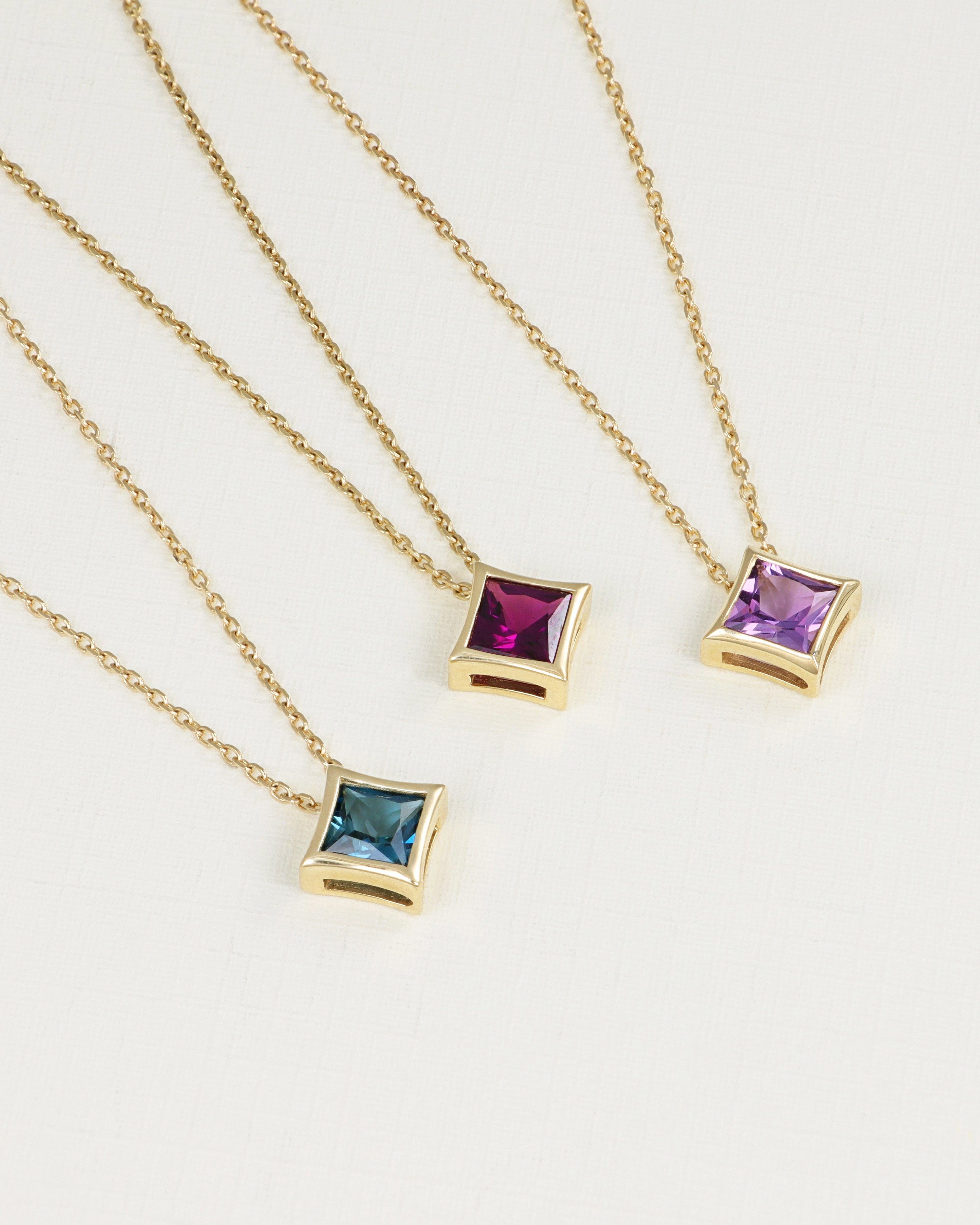 Princess Cut Amethyst Pendant