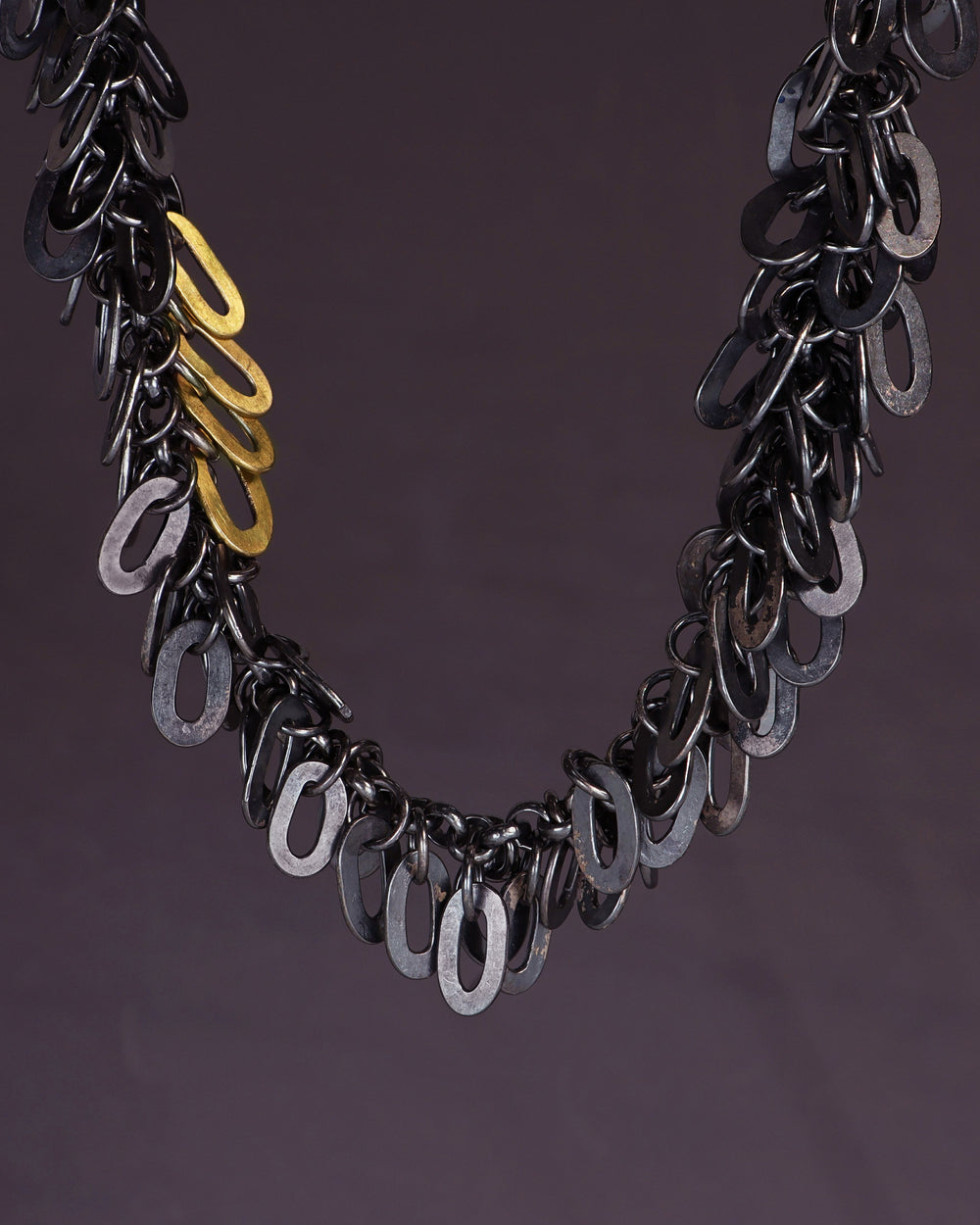 Fringe Necklace With Gold Links