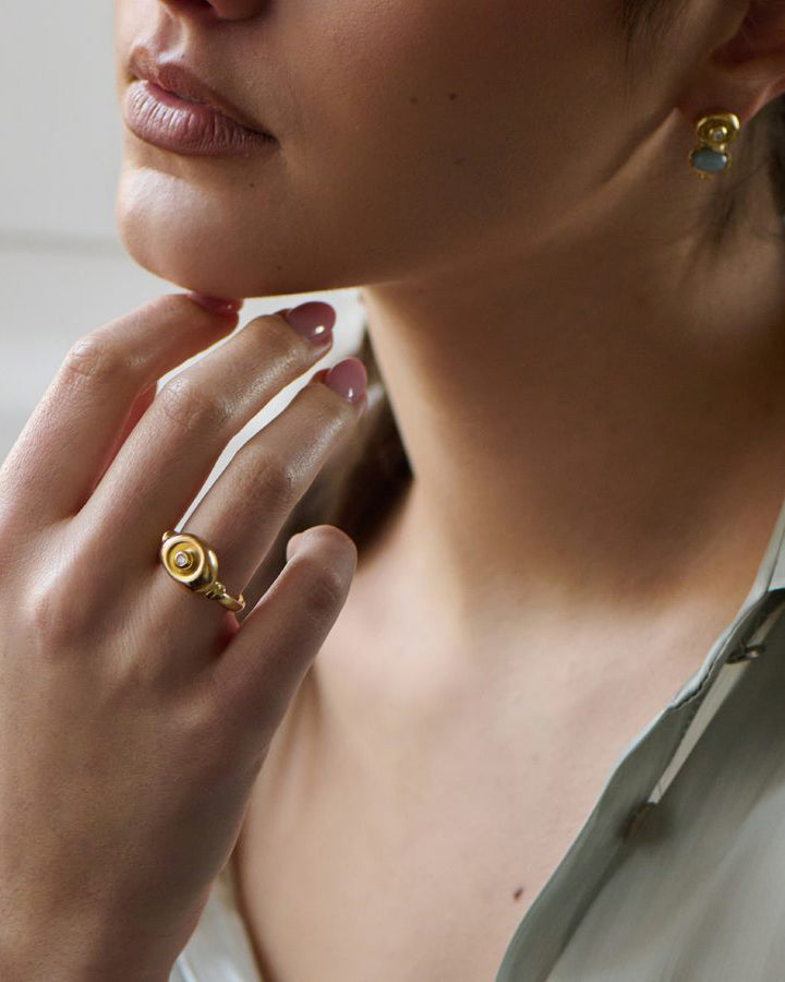Gold Pebble Ring