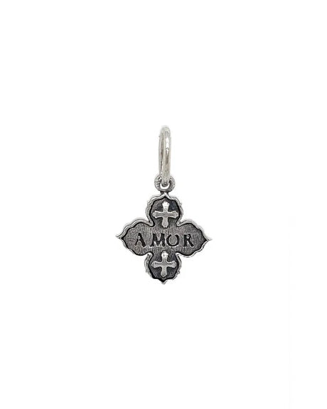 Dainty Diamond Latin 4 Point Ornate Charm