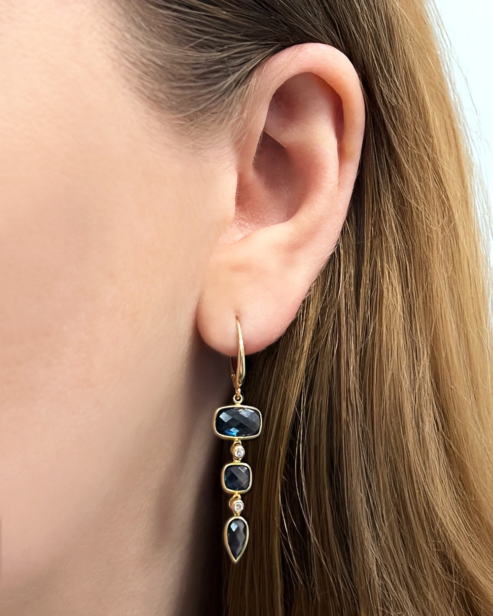 Cascading Cushion Earrings