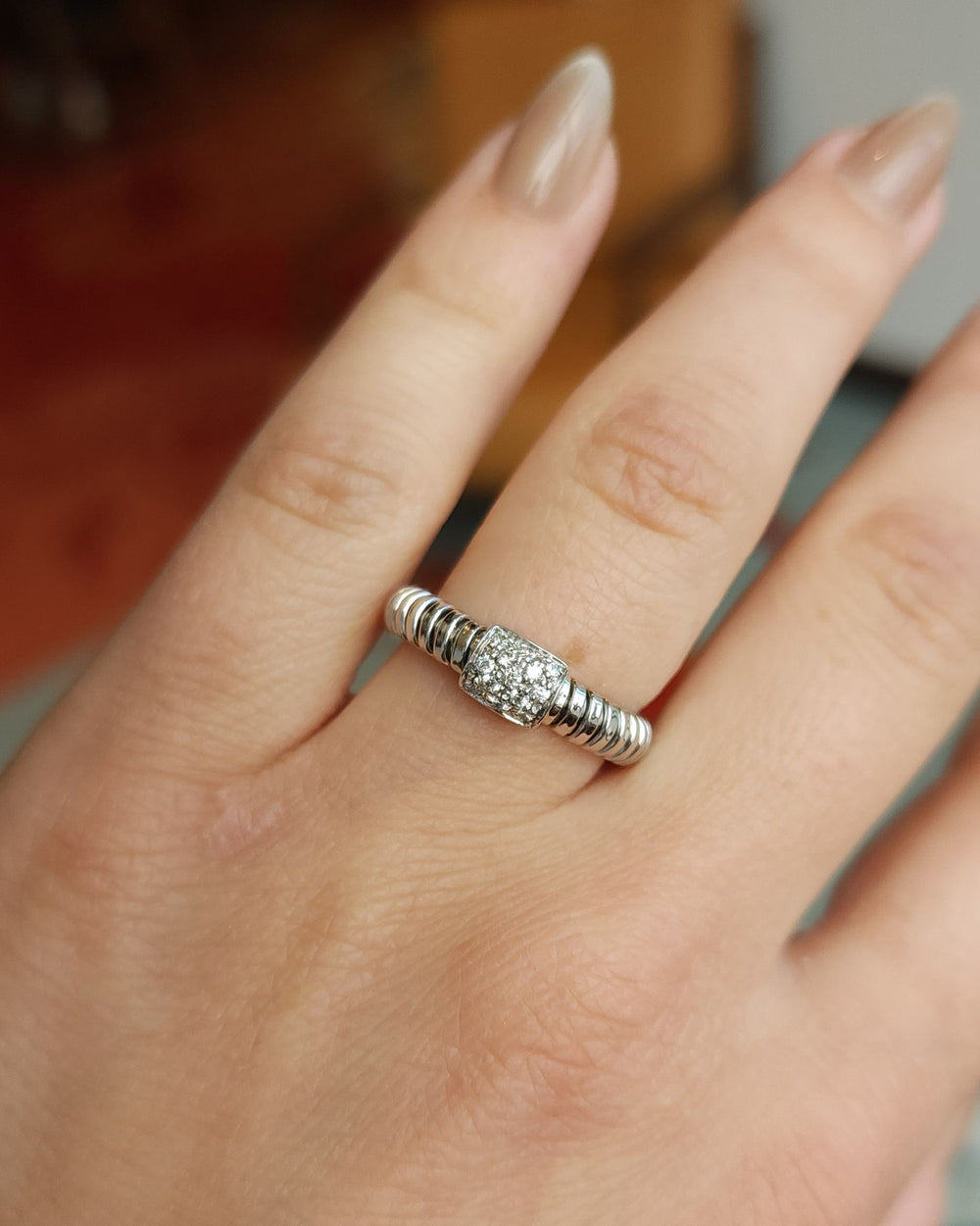 White gold ring