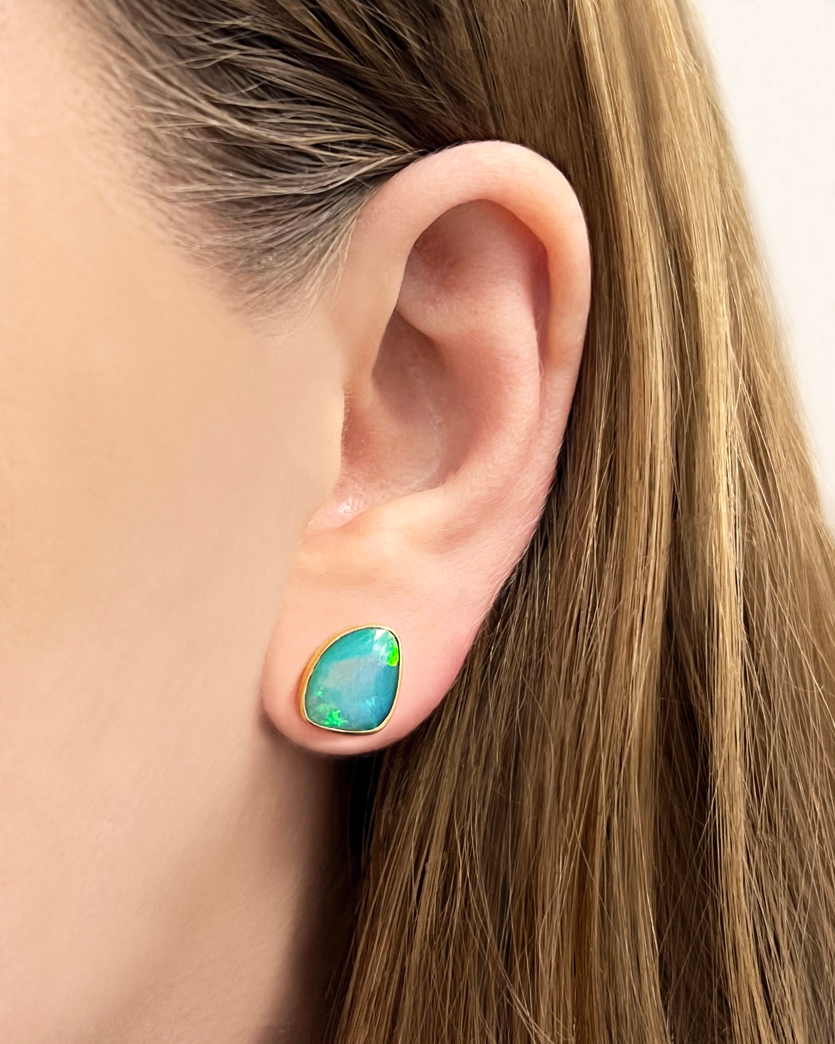 Freeform Opal Studs