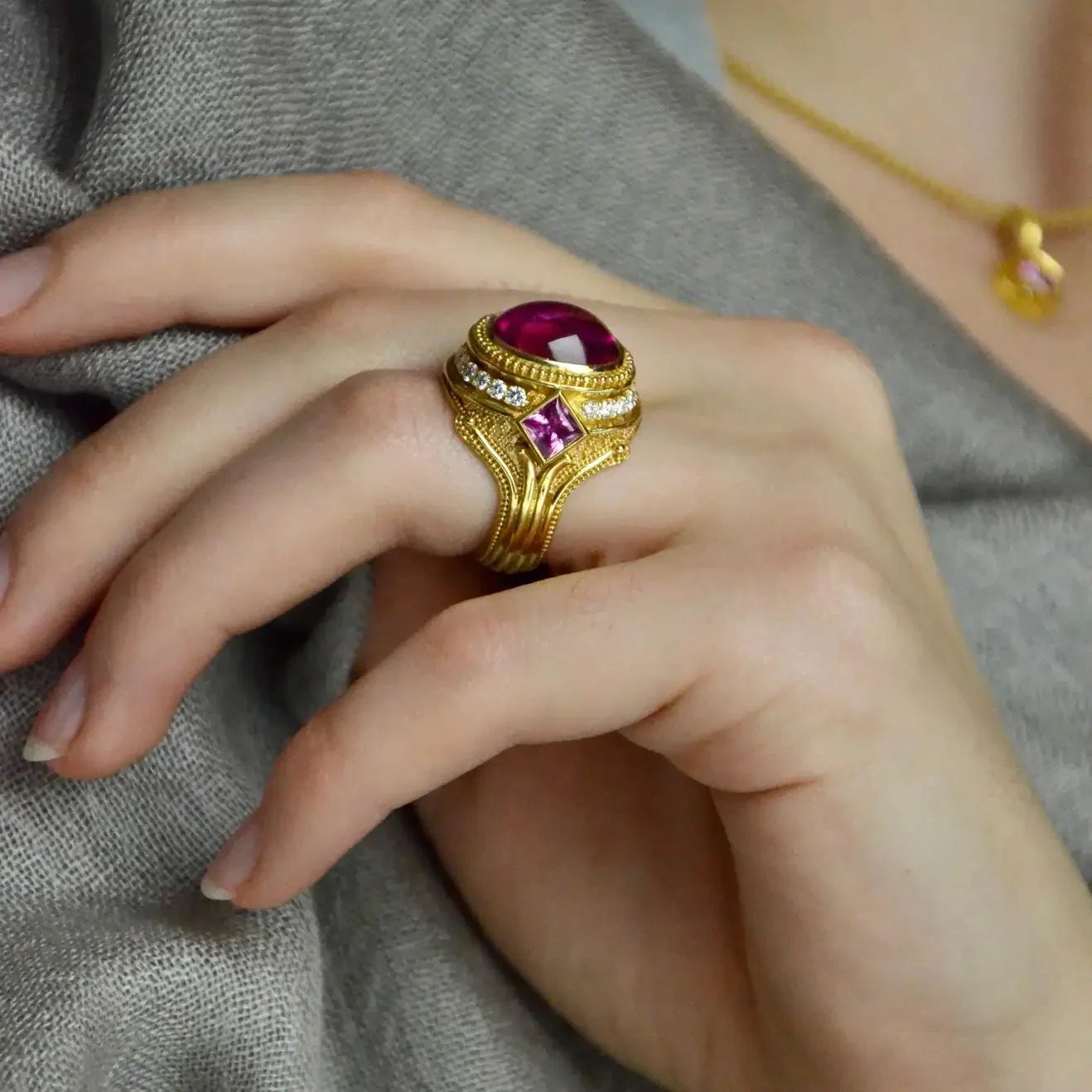 Rubellite Tourmaline Ring