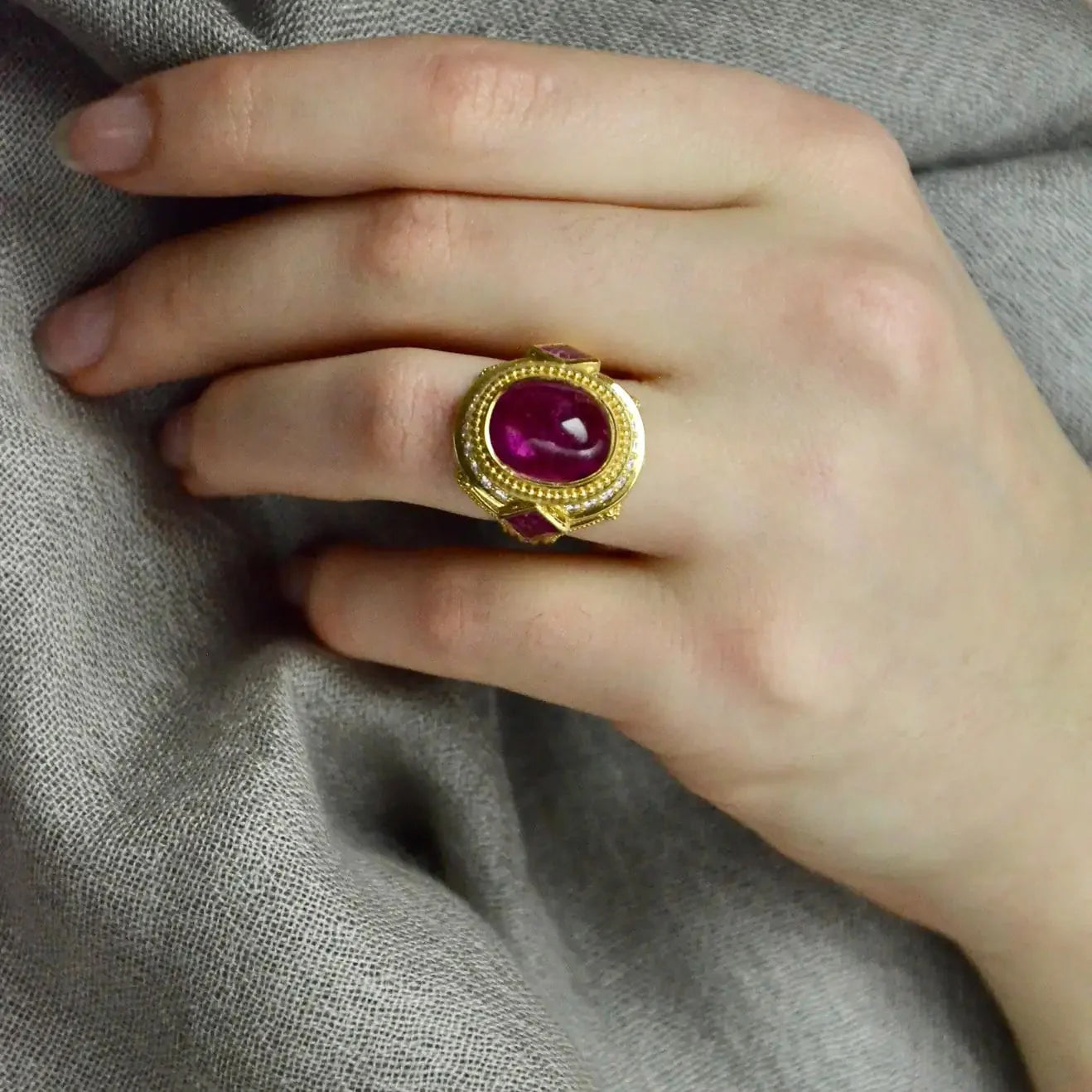 Rubellite Tourmaline Ring