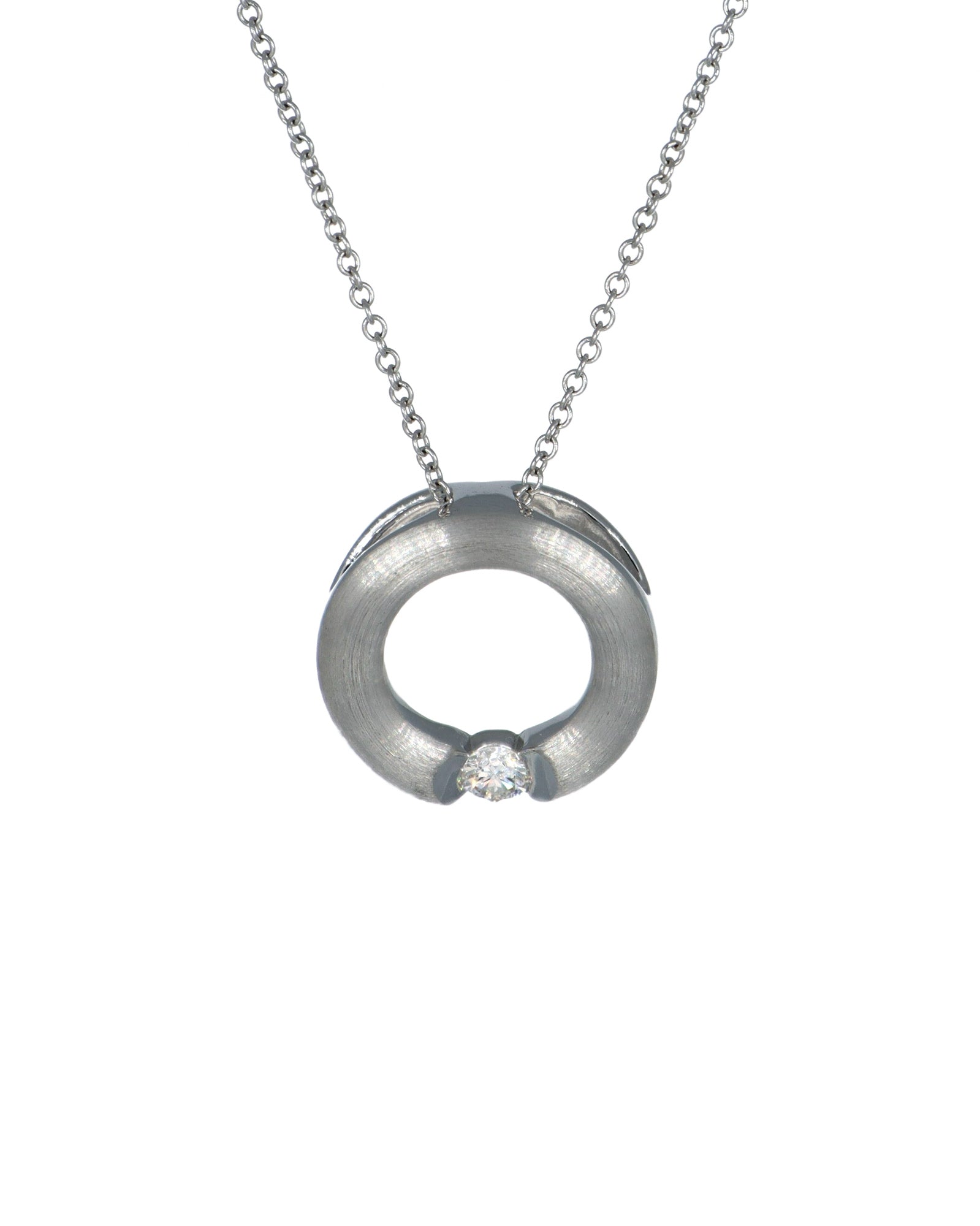 Contemporary Circle diamond Pendant