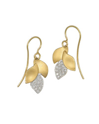 Pave Leaf Earrings