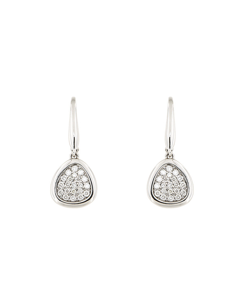 White Drop Pave earrings
