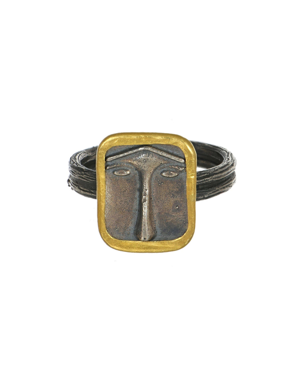 Lion's face ring