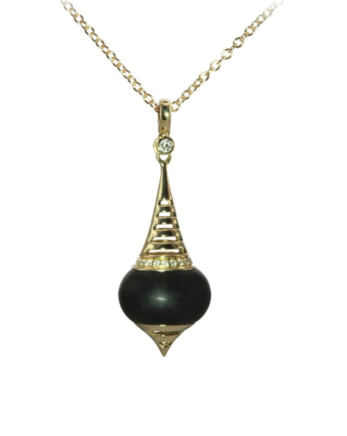 Matte Onyx Gold Pendant