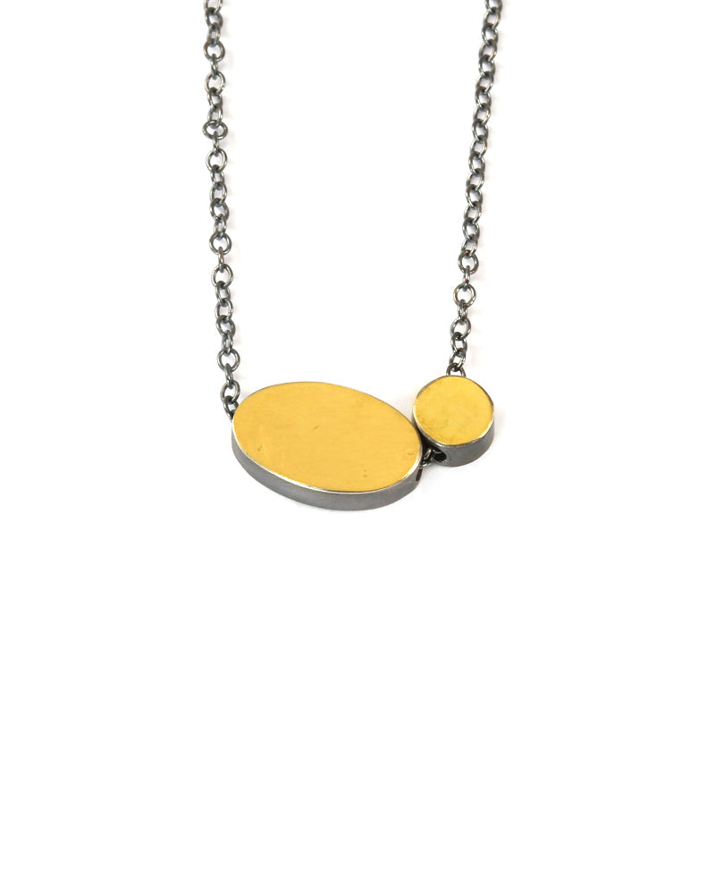 Oval And Dot Necklace