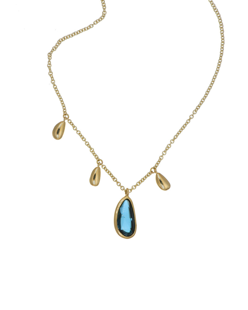 London Blue Droplet Necklace